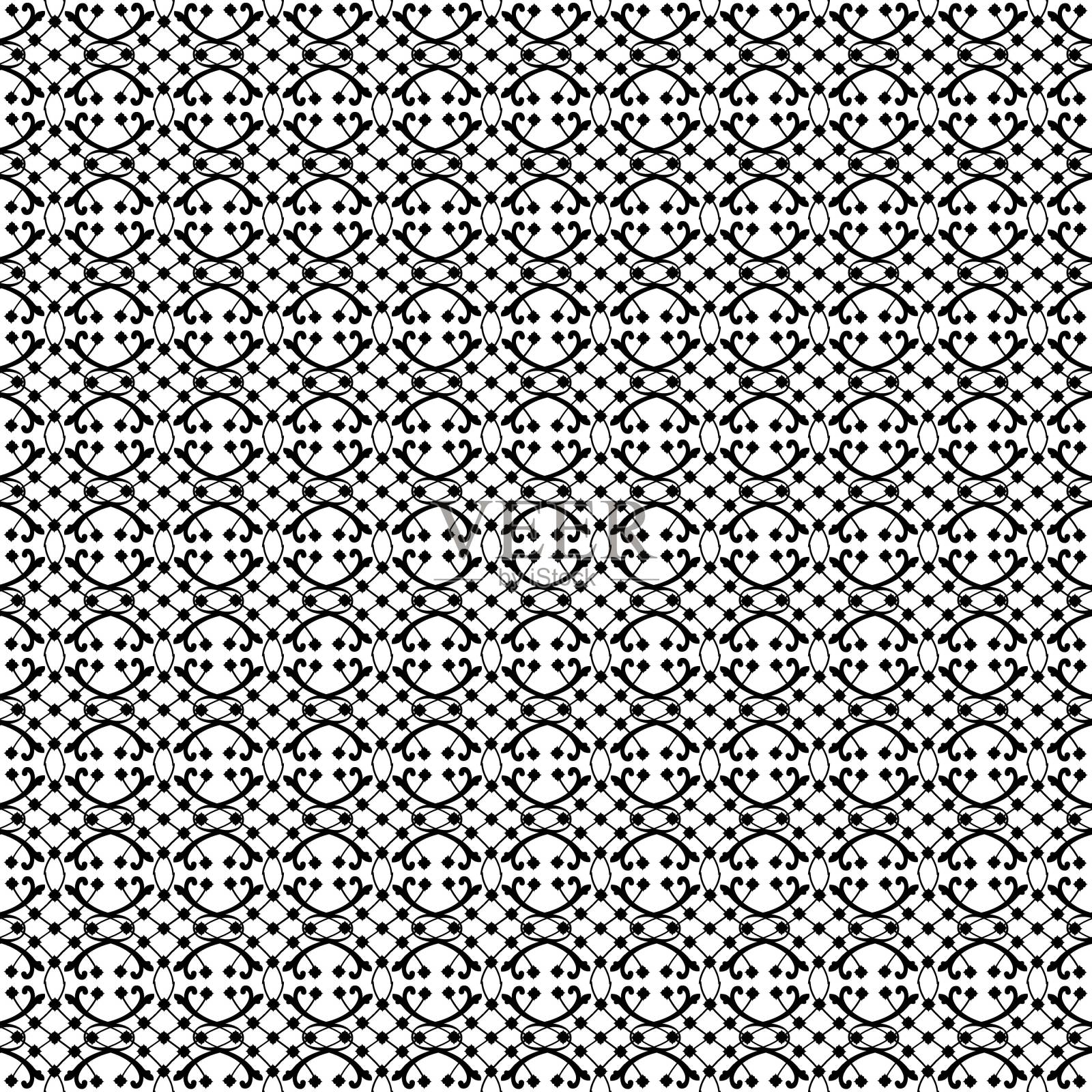 黑色蕾丝网插画图片素材