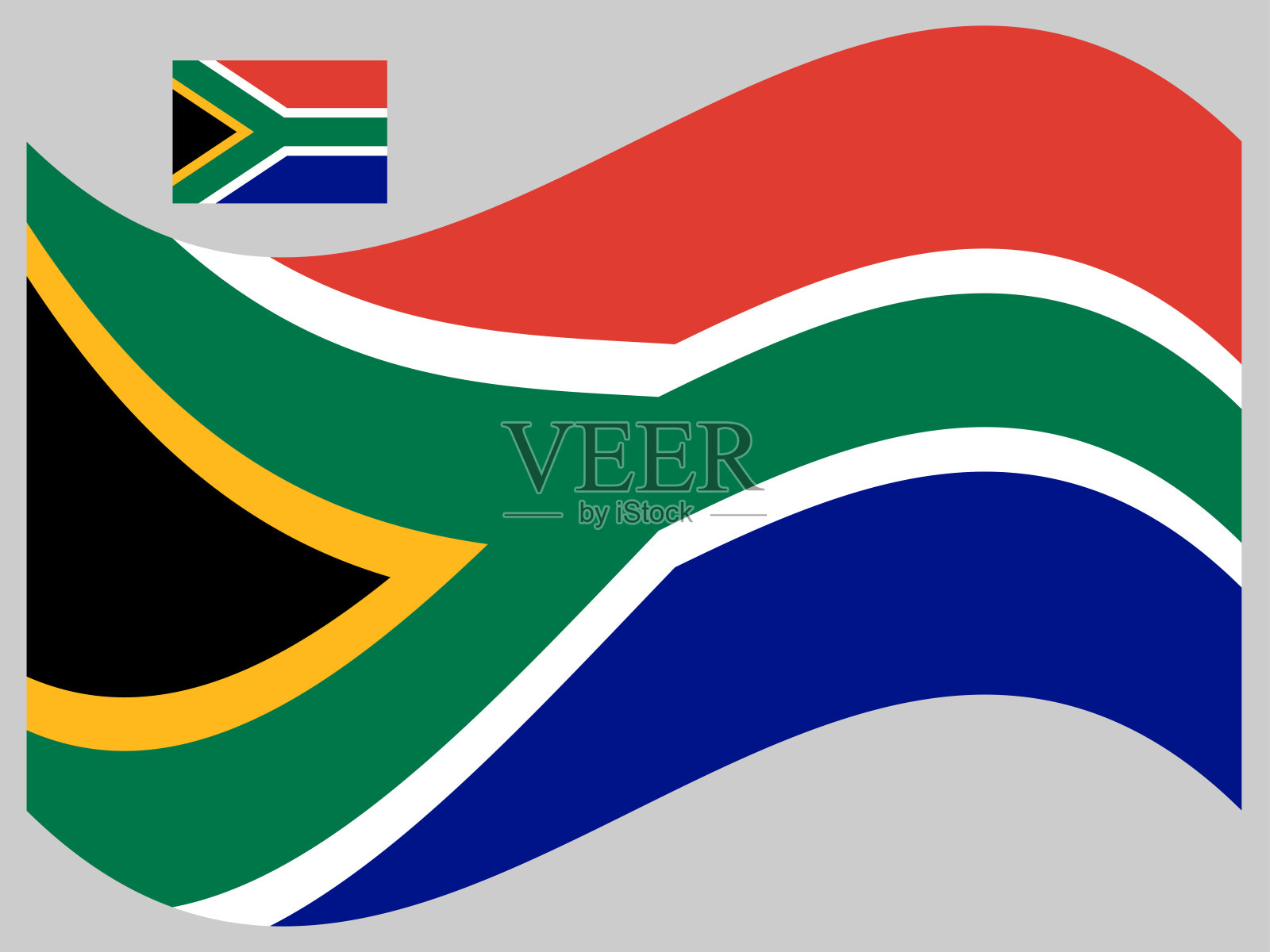 波浪南非旗矢量插图eps 10插画图片素材