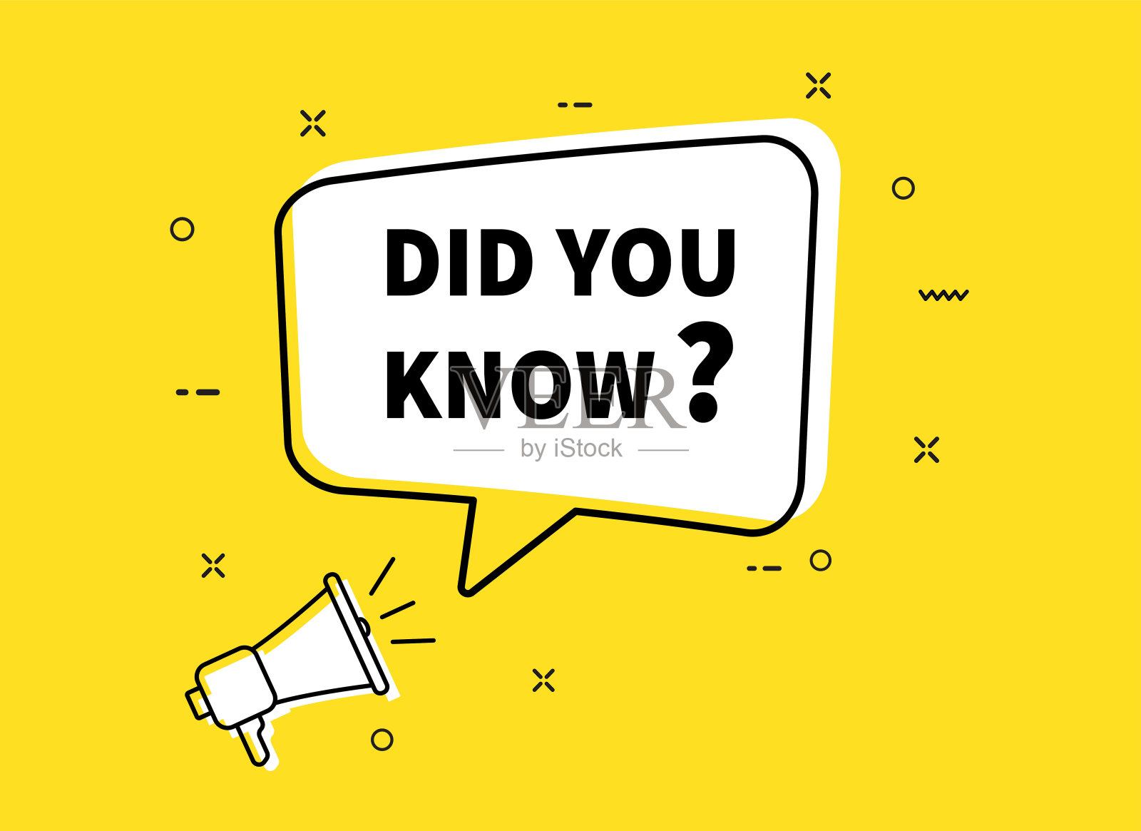 扩音器有你知道语音泡泡吗?插画图片素材