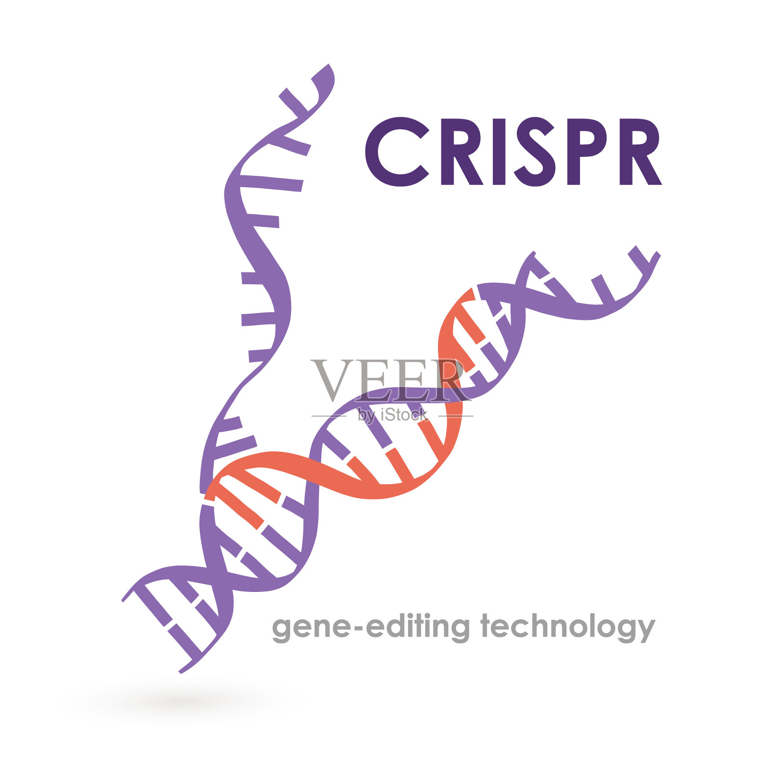 旗帜题字crispr基因编辑技术。设计元素图片