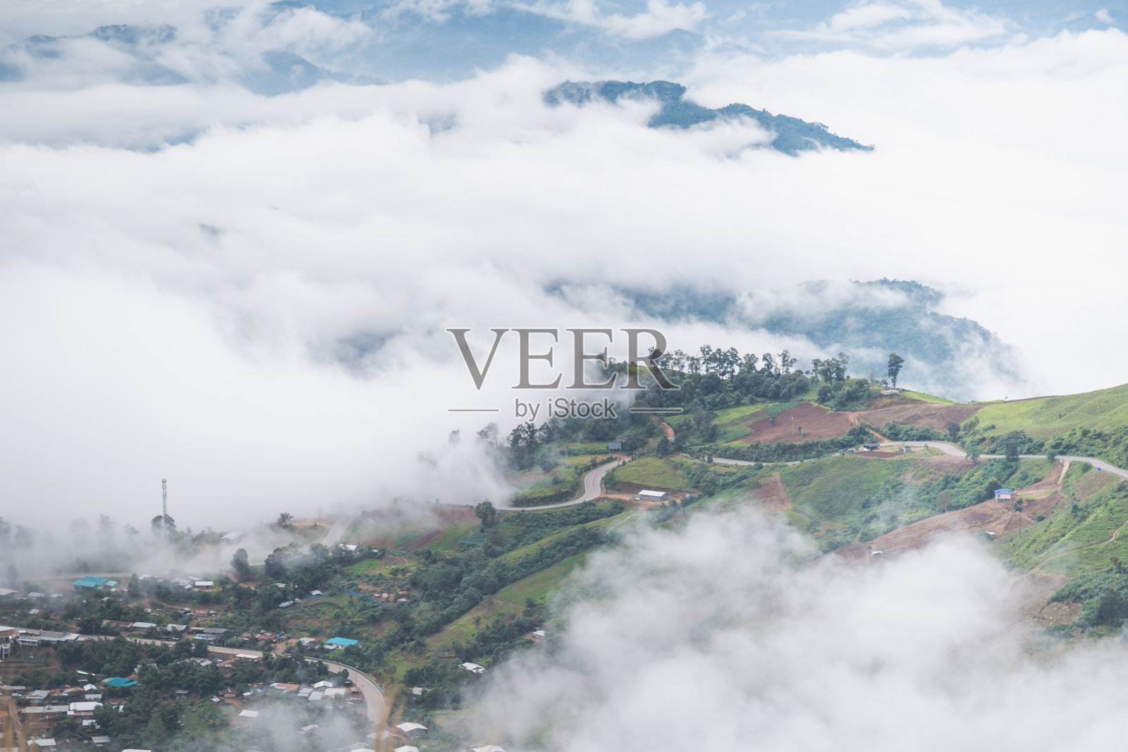 在清迈的Doi风景自然景观在泰国北部日出风景照片摄影图片