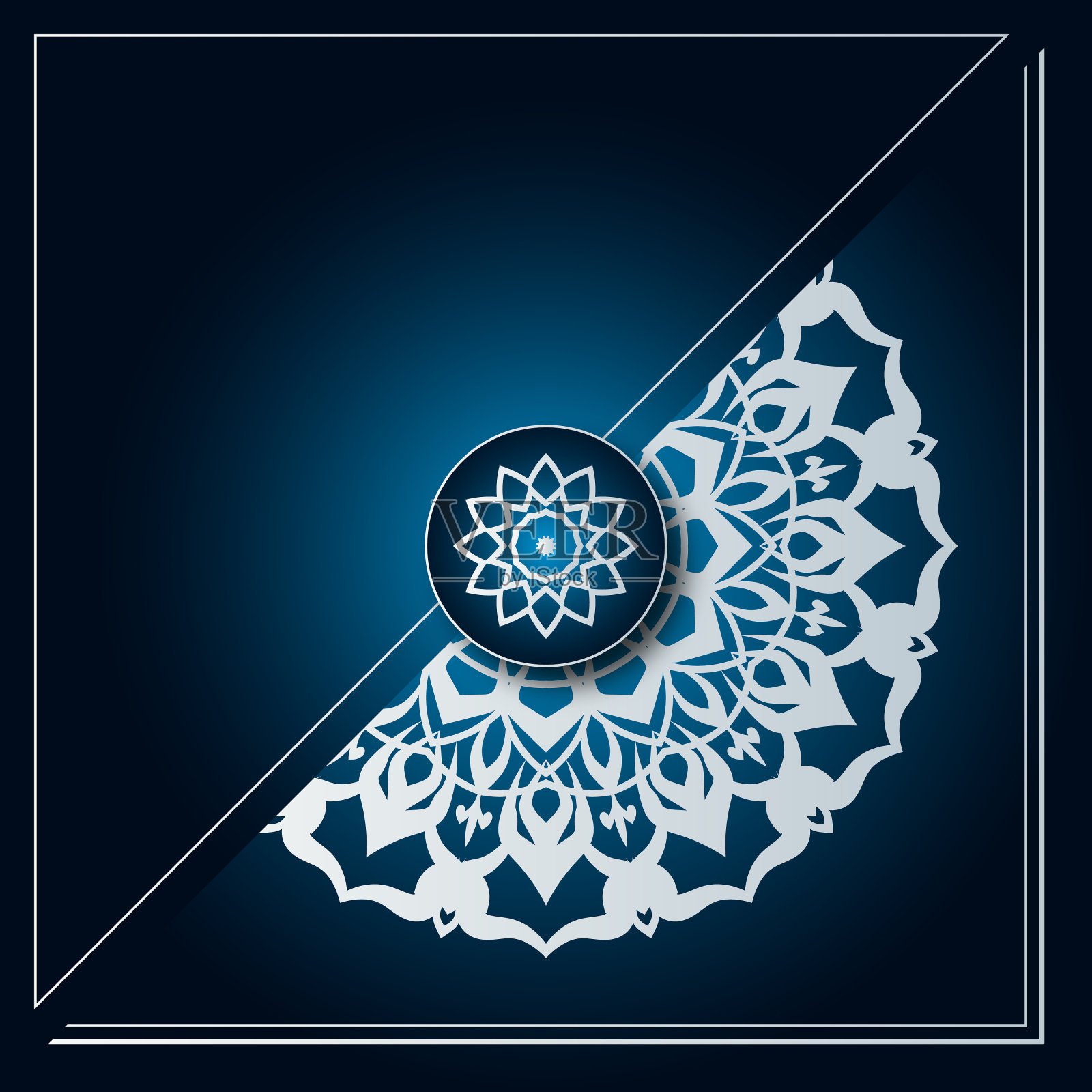 创意豪华装饰曼陀罗背景插画图片素材