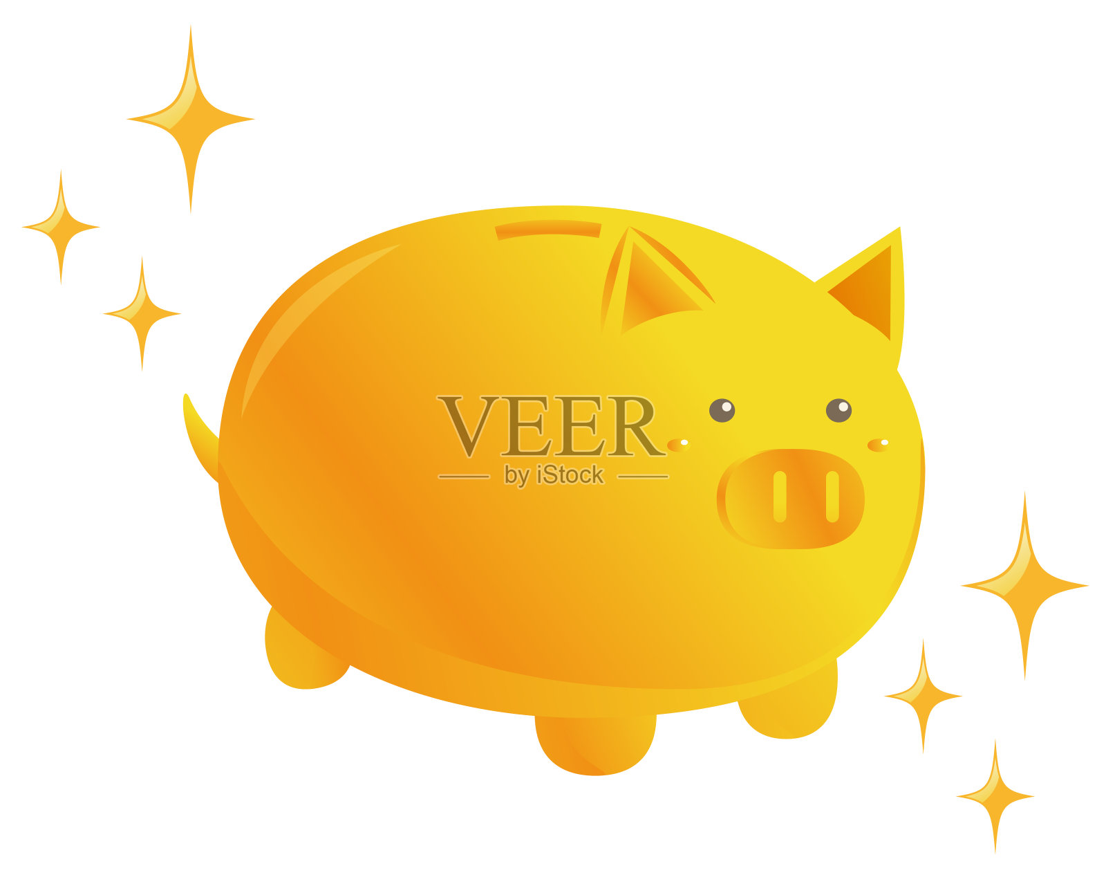 小猪小猪矢量插图。插画图片素材