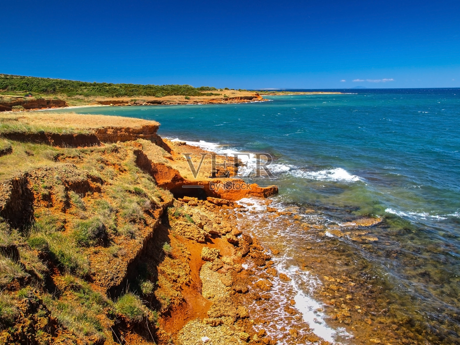 风景优美的亚得里亚海海岸线照片摄影图片