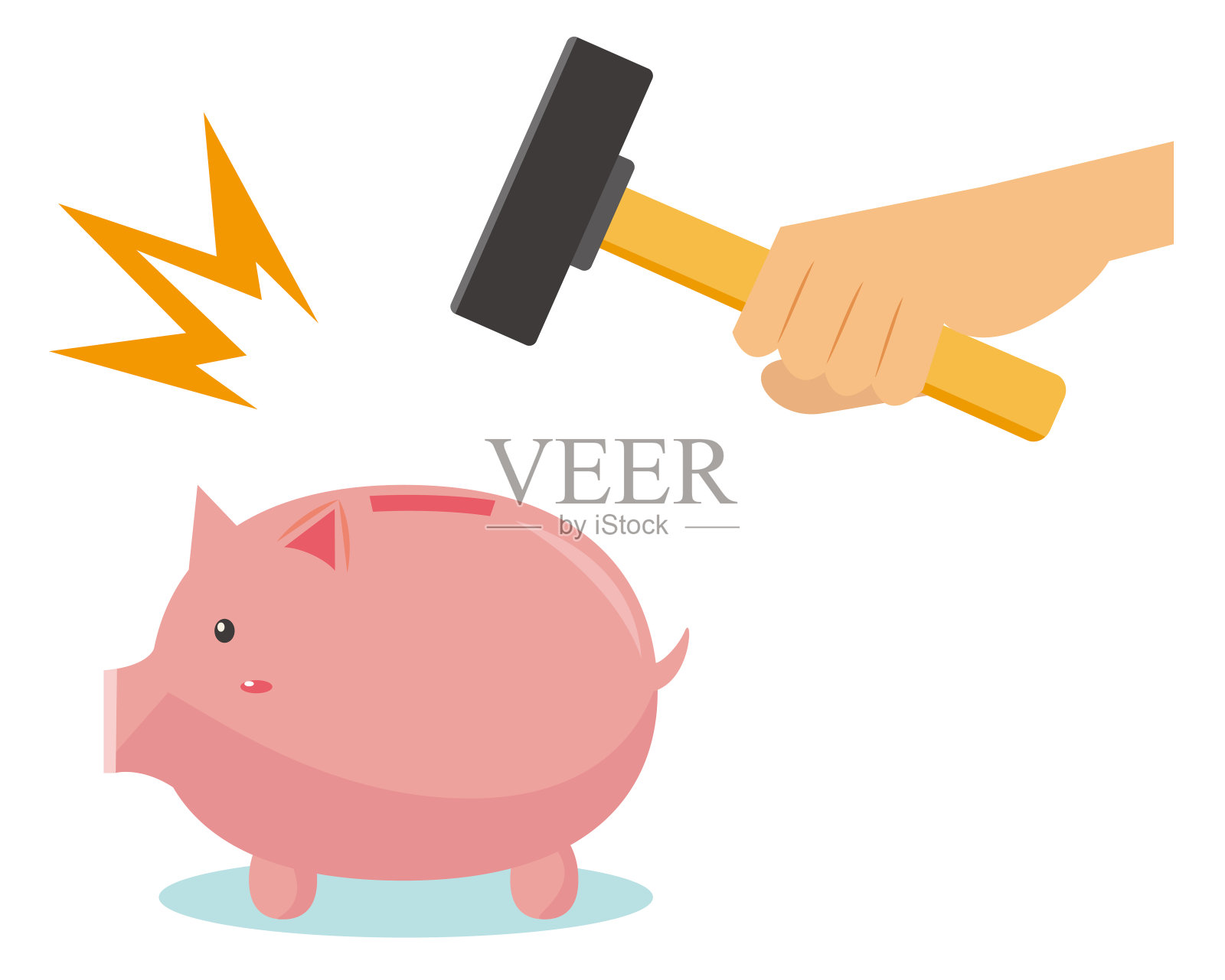 小猪小猪矢量插图。插画图片素材