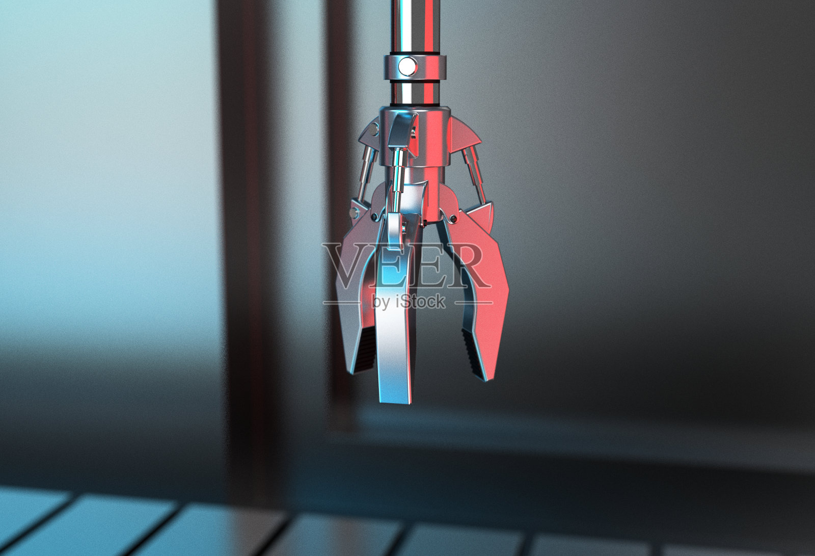 3d渲染金属机械臂照片摄影图片