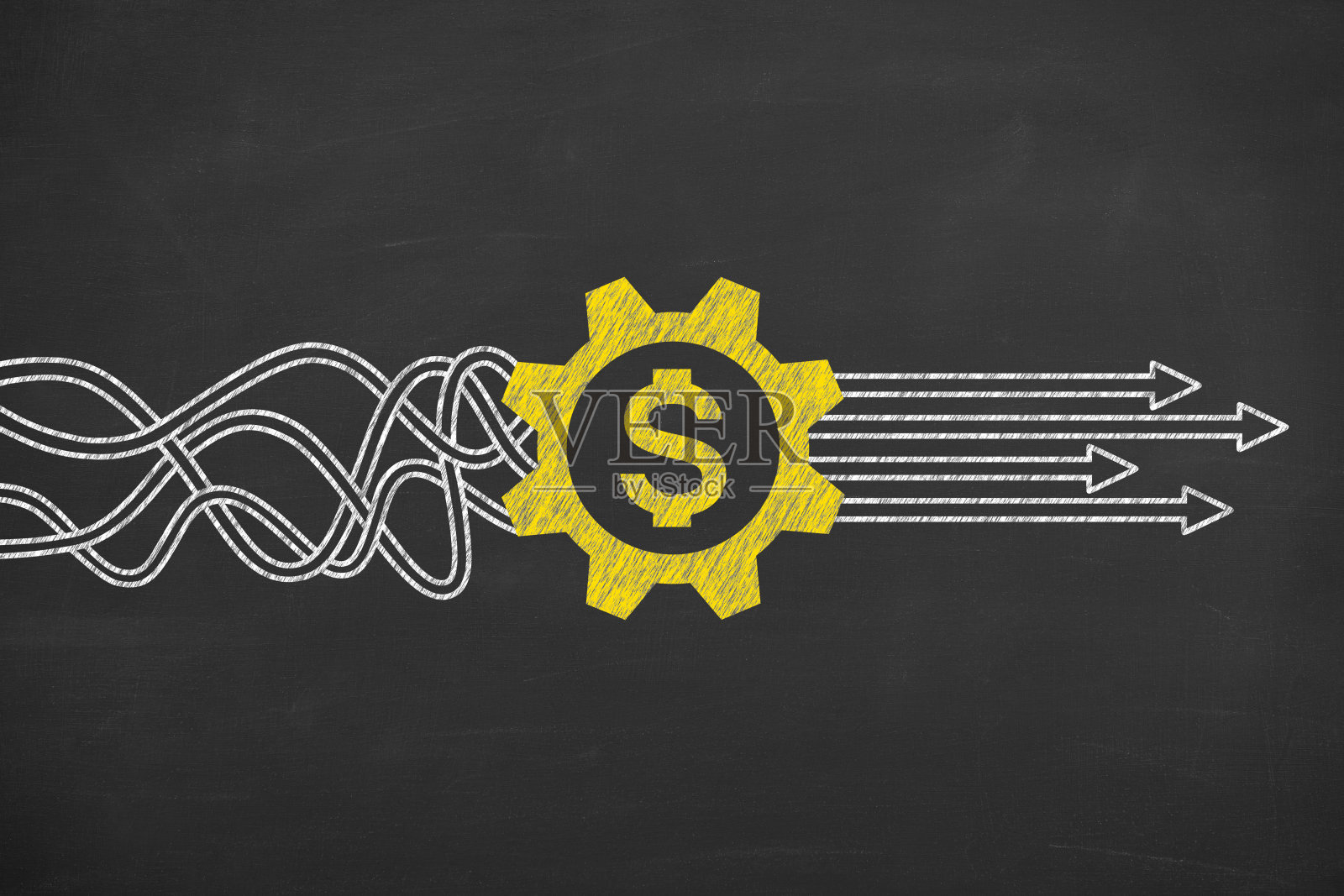 财务解决方案概念在黑板上的背景照片摄影图片