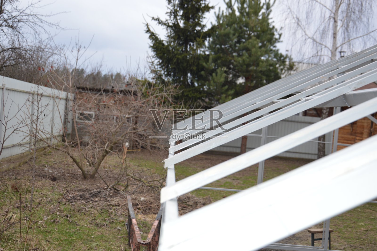 金属彩绘花园温室设计照片摄影图片