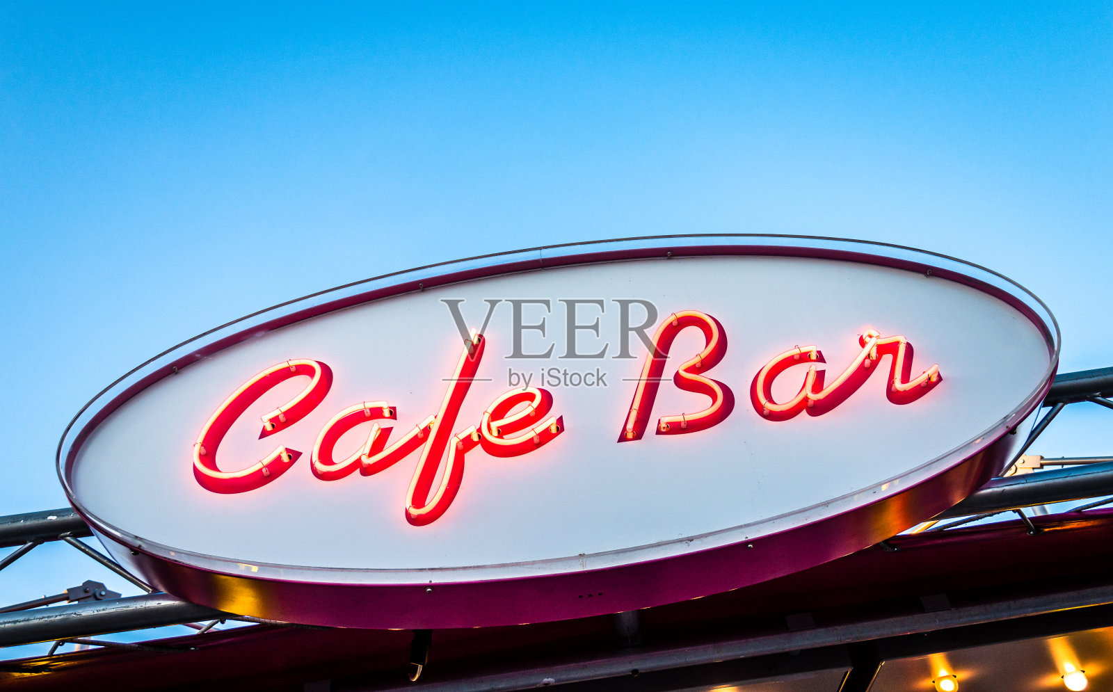 老咖啡馆标志照片摄影图片