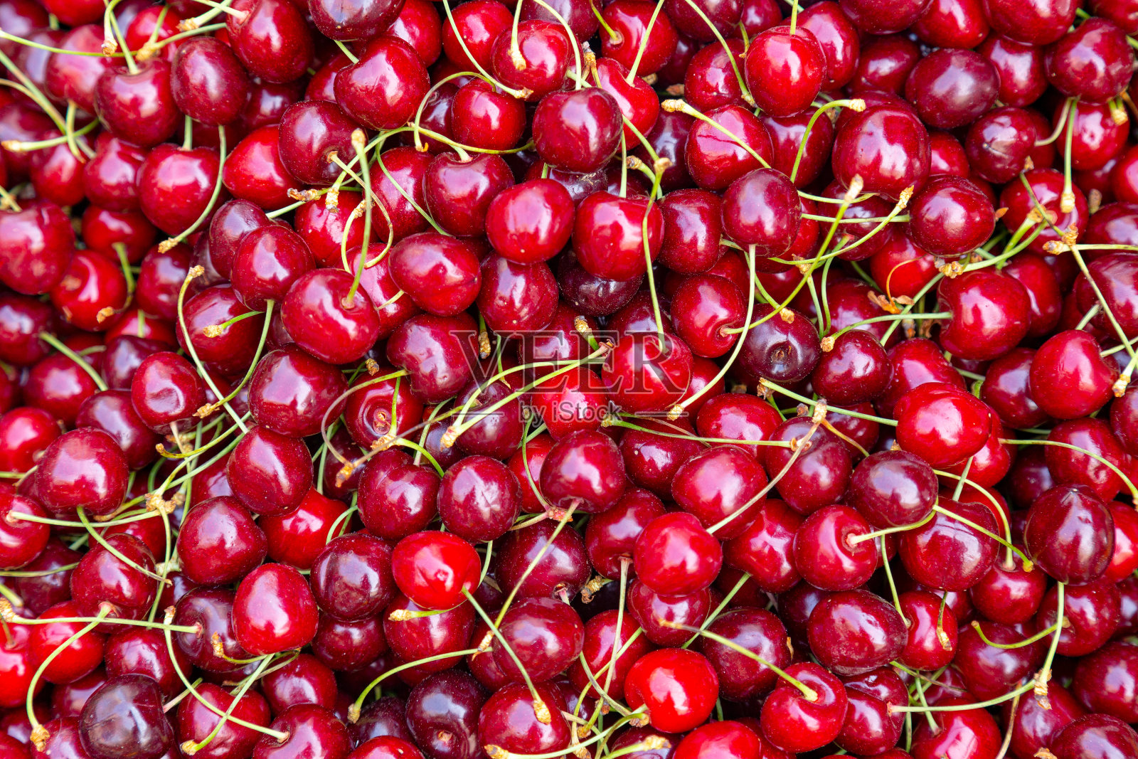 有机市场新鲜樱桃特写背景照片摄影图片