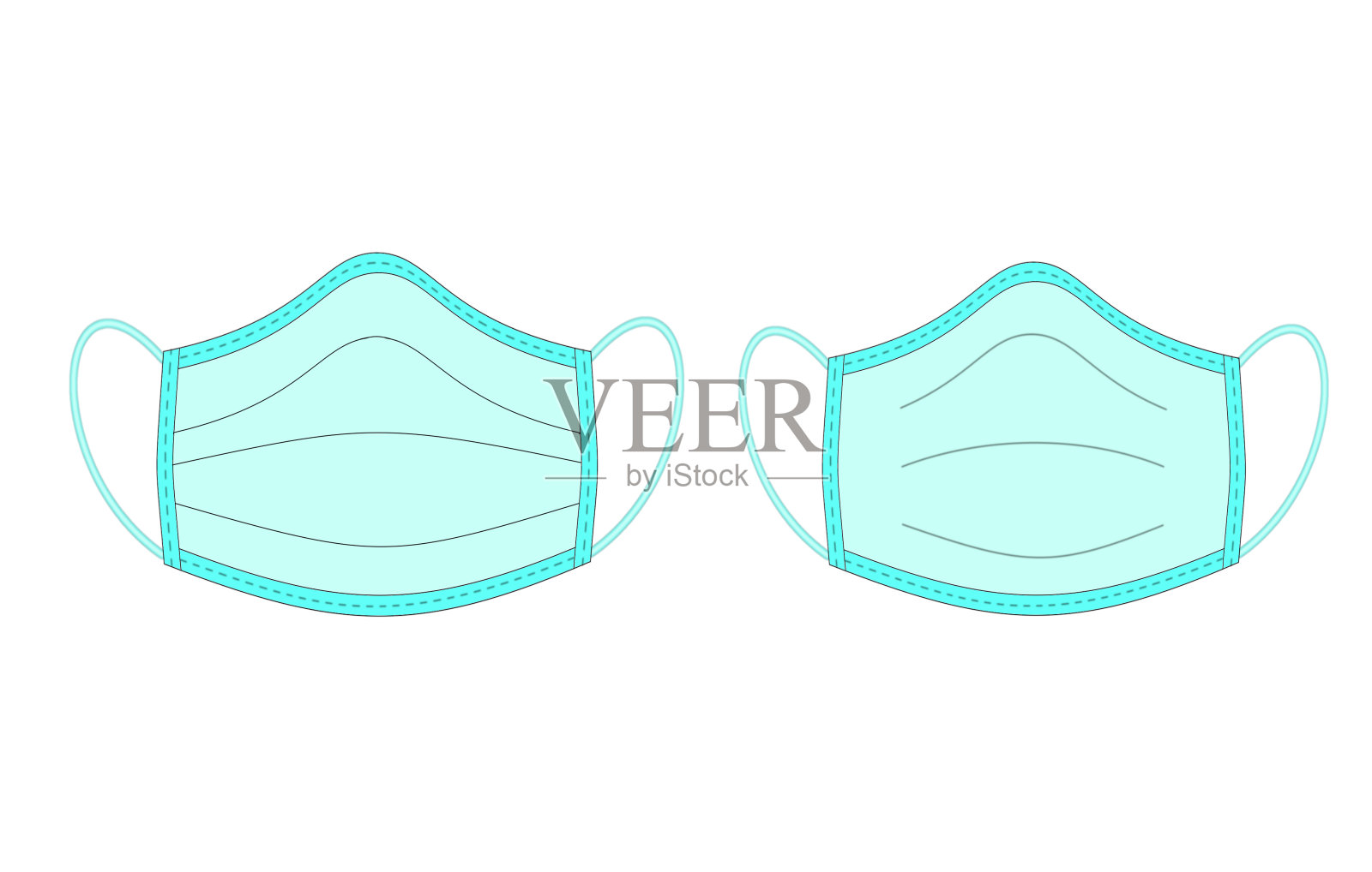 医疗面具插画图片素材