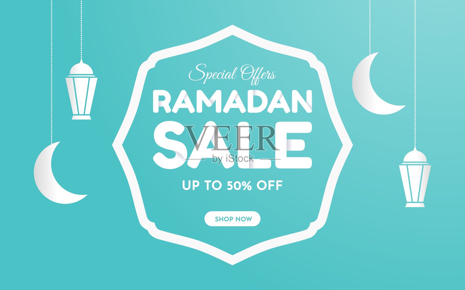 可编辑的社交媒体模板，用于斋月促销。设计模板素材