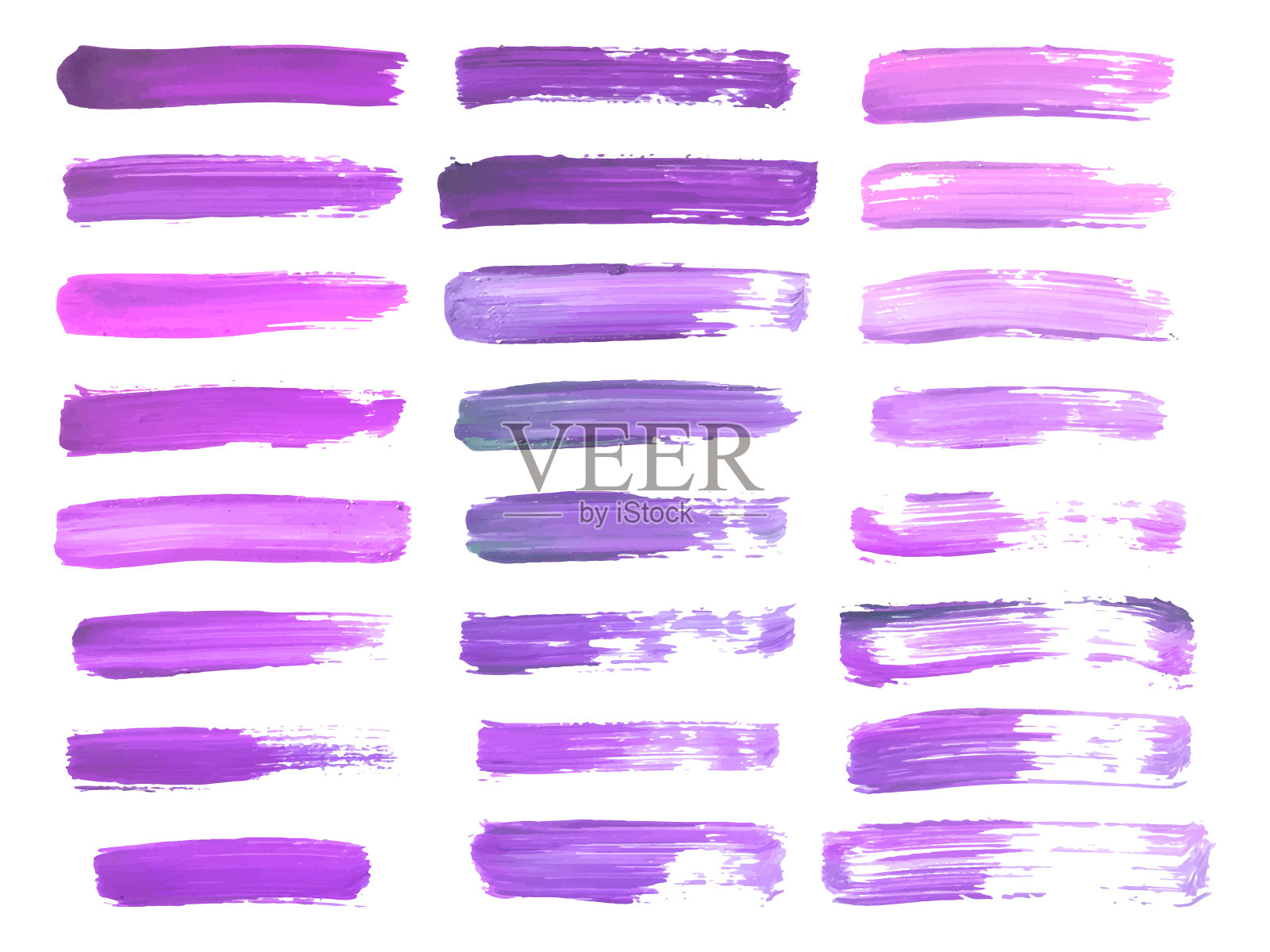 抽象水彩红色和粉色的笔触孤立在白色，创意插图，时尚背景。向量插画图片素材