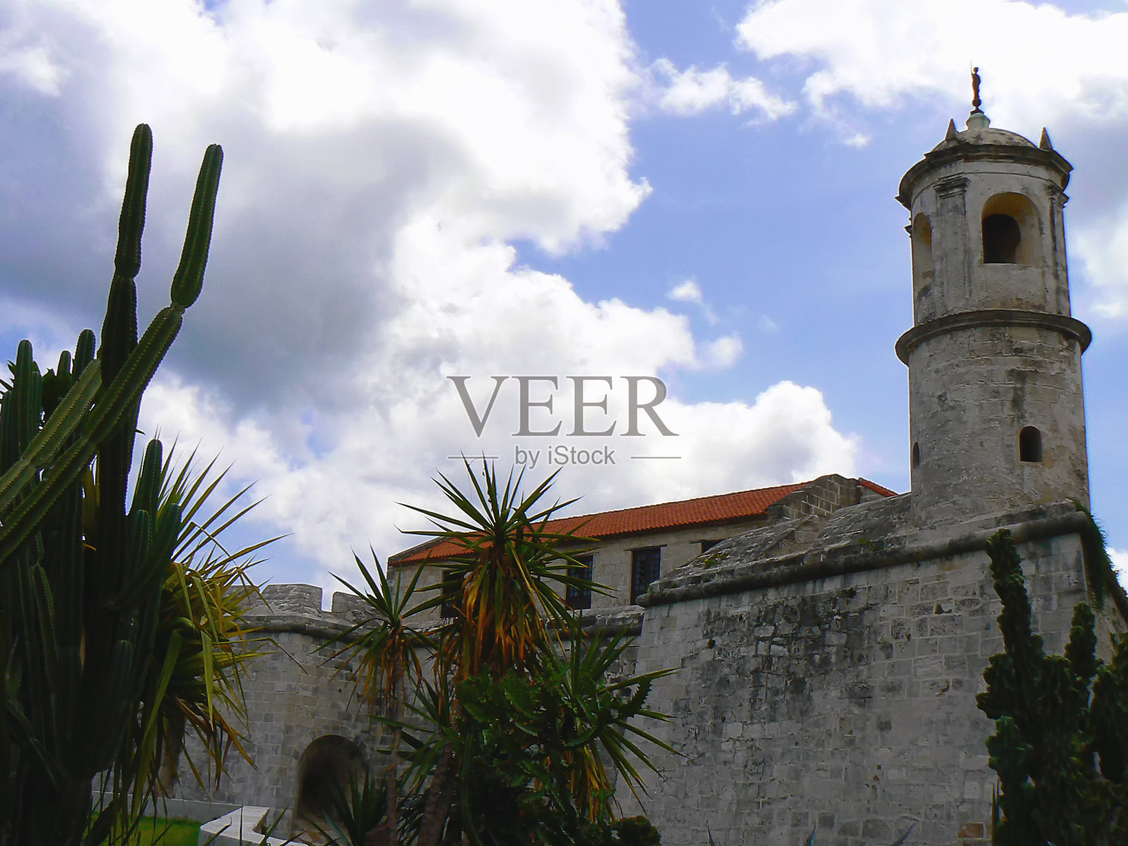 古巴哈瓦那老城的皇家部队城堡照片摄影图片