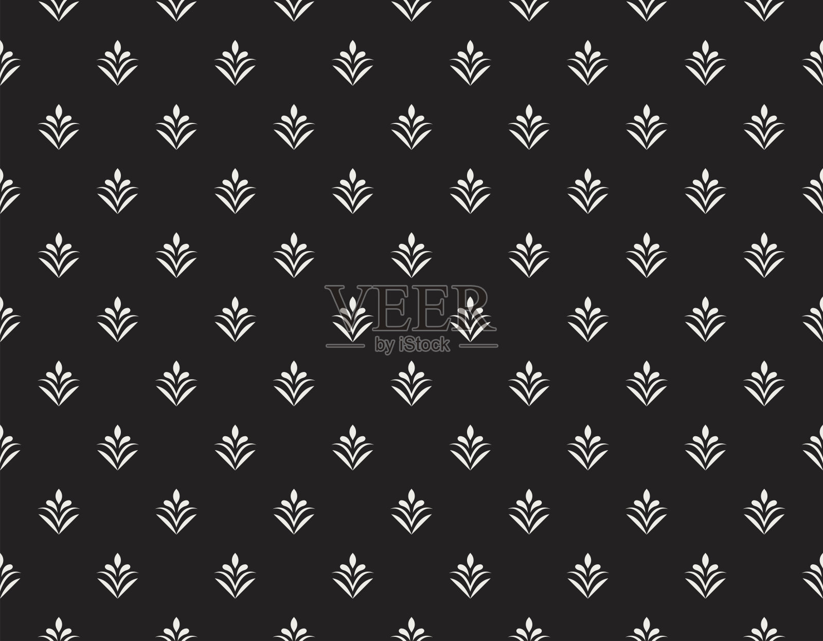 矢量花缎无缝模式。高雅的抽象新艺术背景。经典的花卉图案纹理。插画图片素材