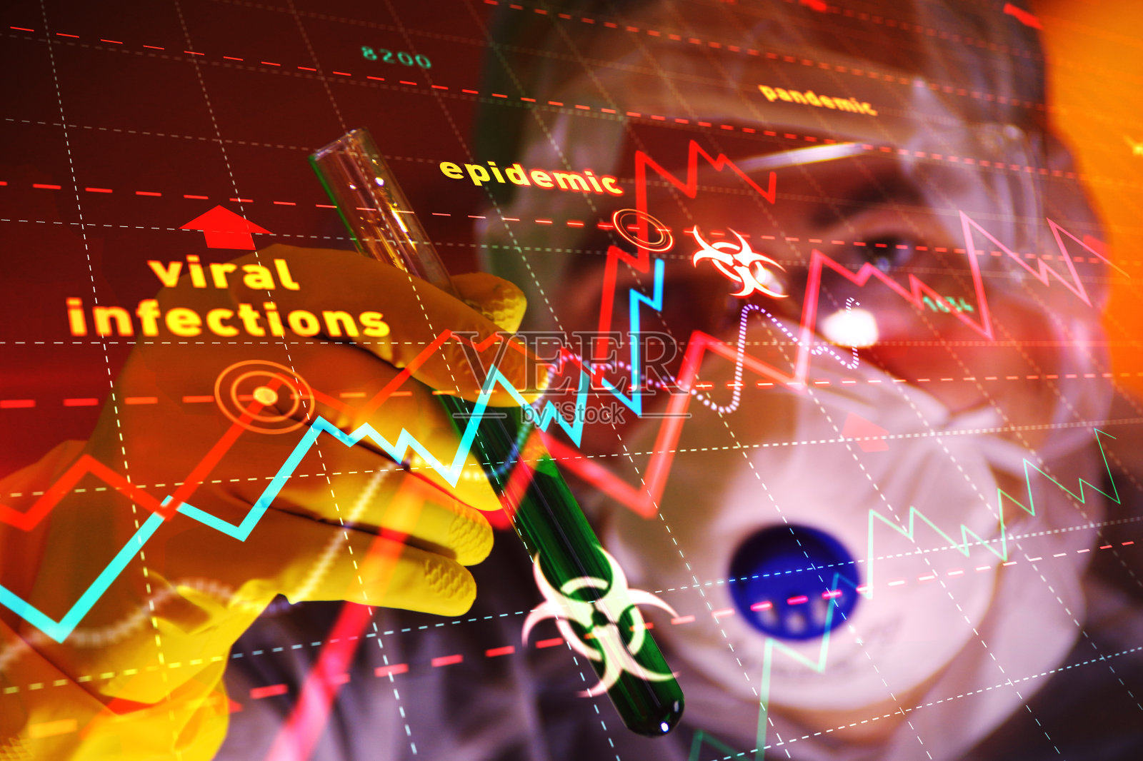 病毒感染增加照片摄影图片