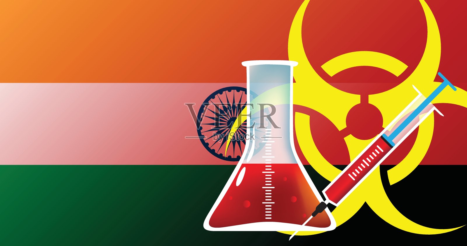 彩色背景下的医学特写镜头插画图片素材