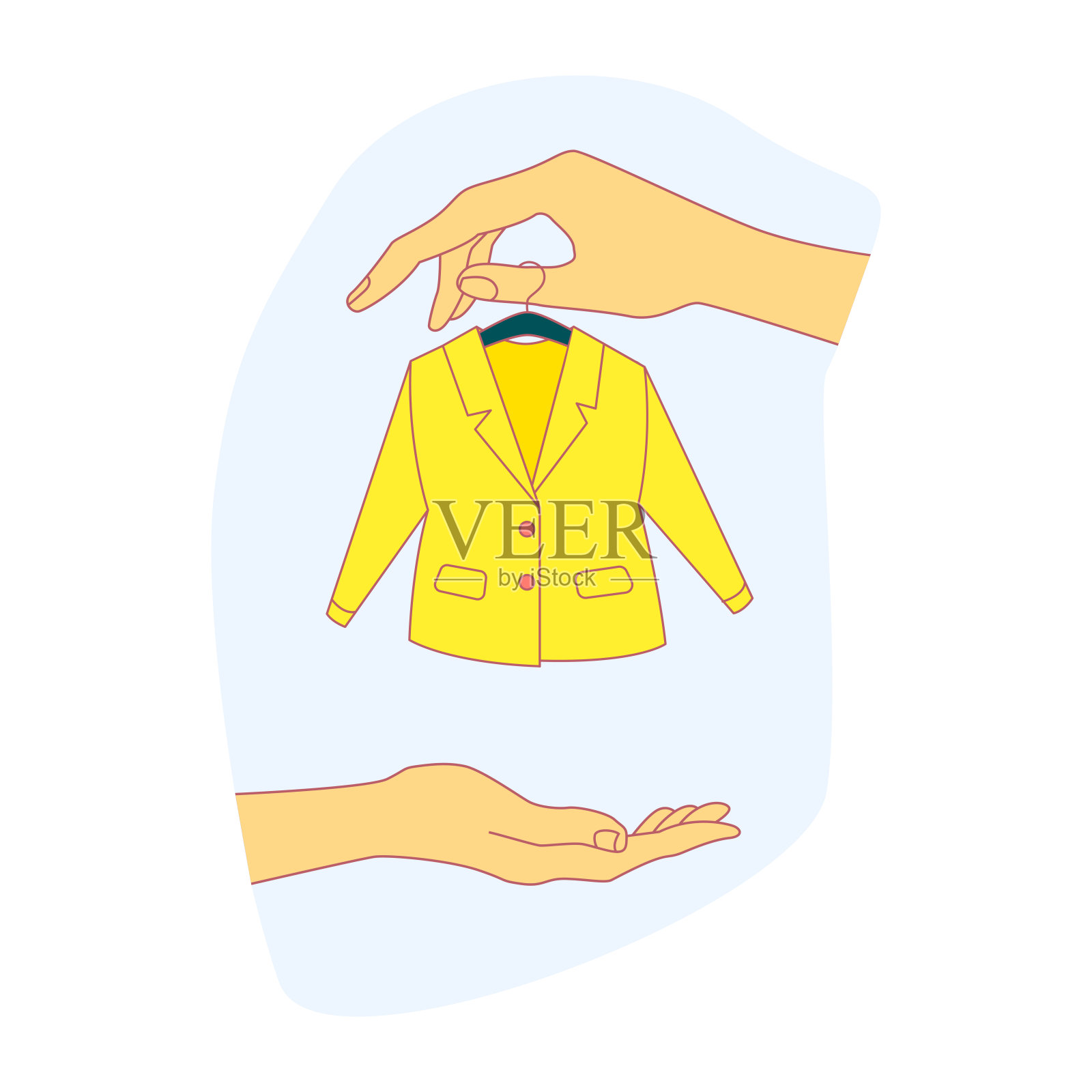 穿衣服的女人插画图片素材