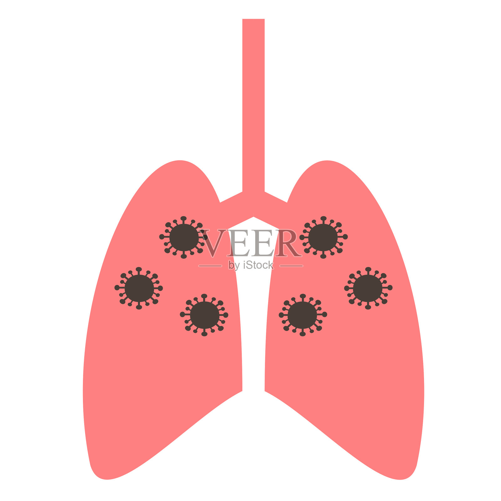 Covid-19和其他流感病毒的危险插画图片素材