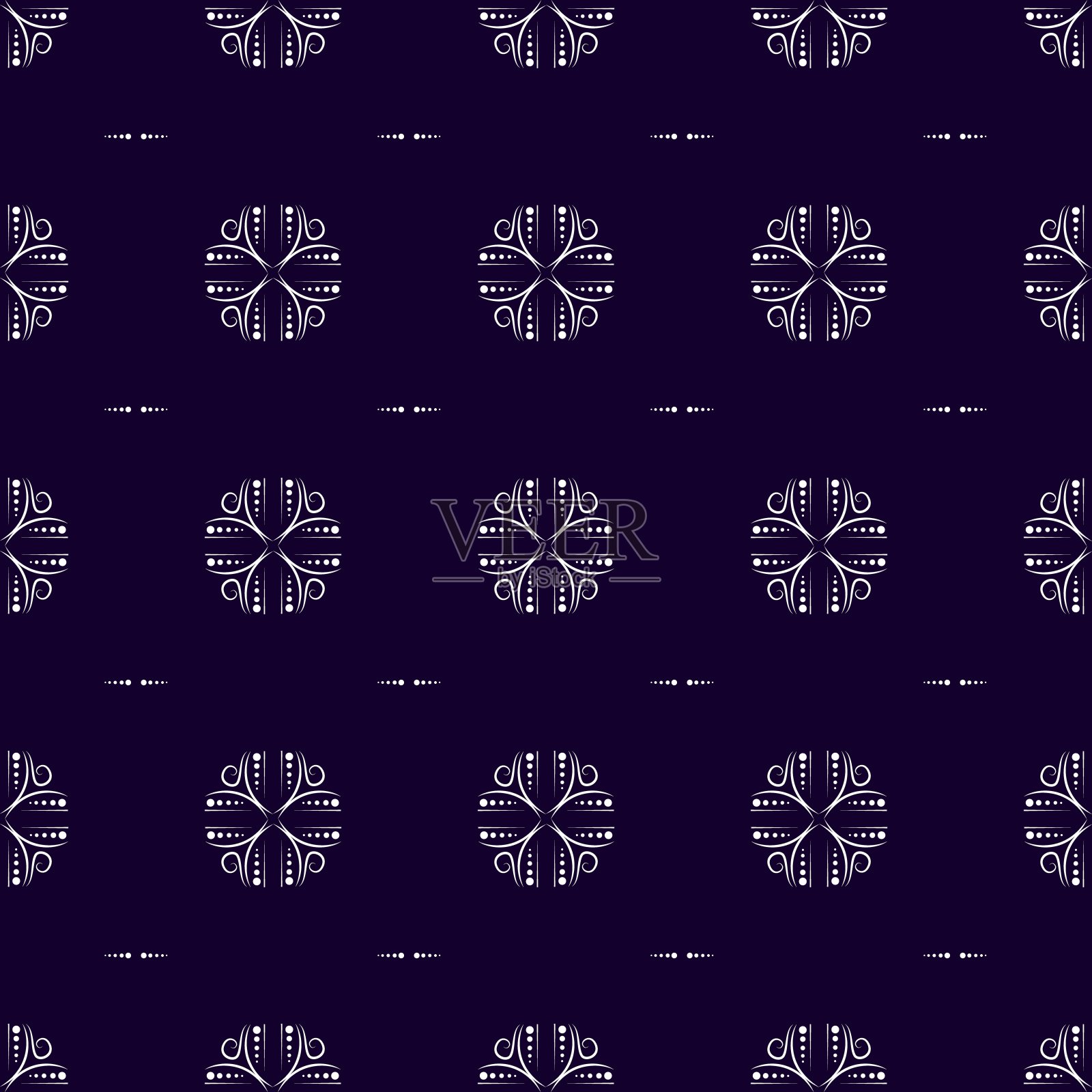 深色背景上的几何无缝图案插画图片素材