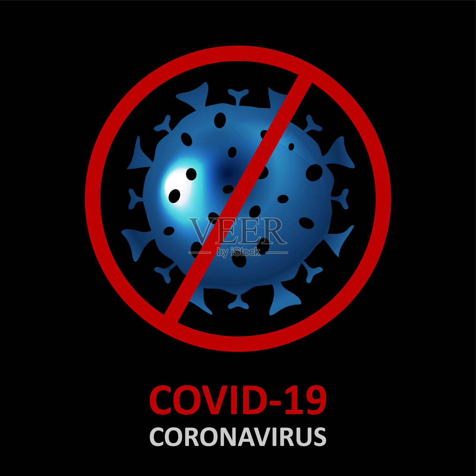 停止标志冠状病毒COVID-19医学抽象背景插画图片素材