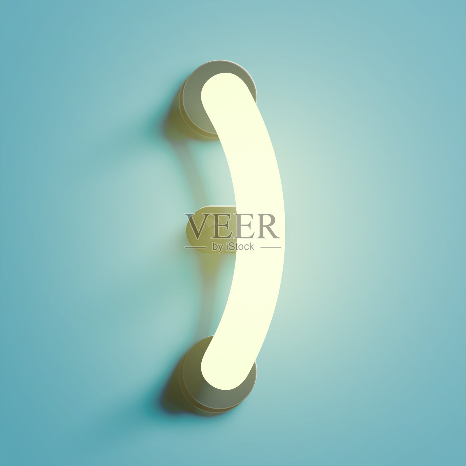 现实霓虹灯字符从字体，矢量插图插画图片素材