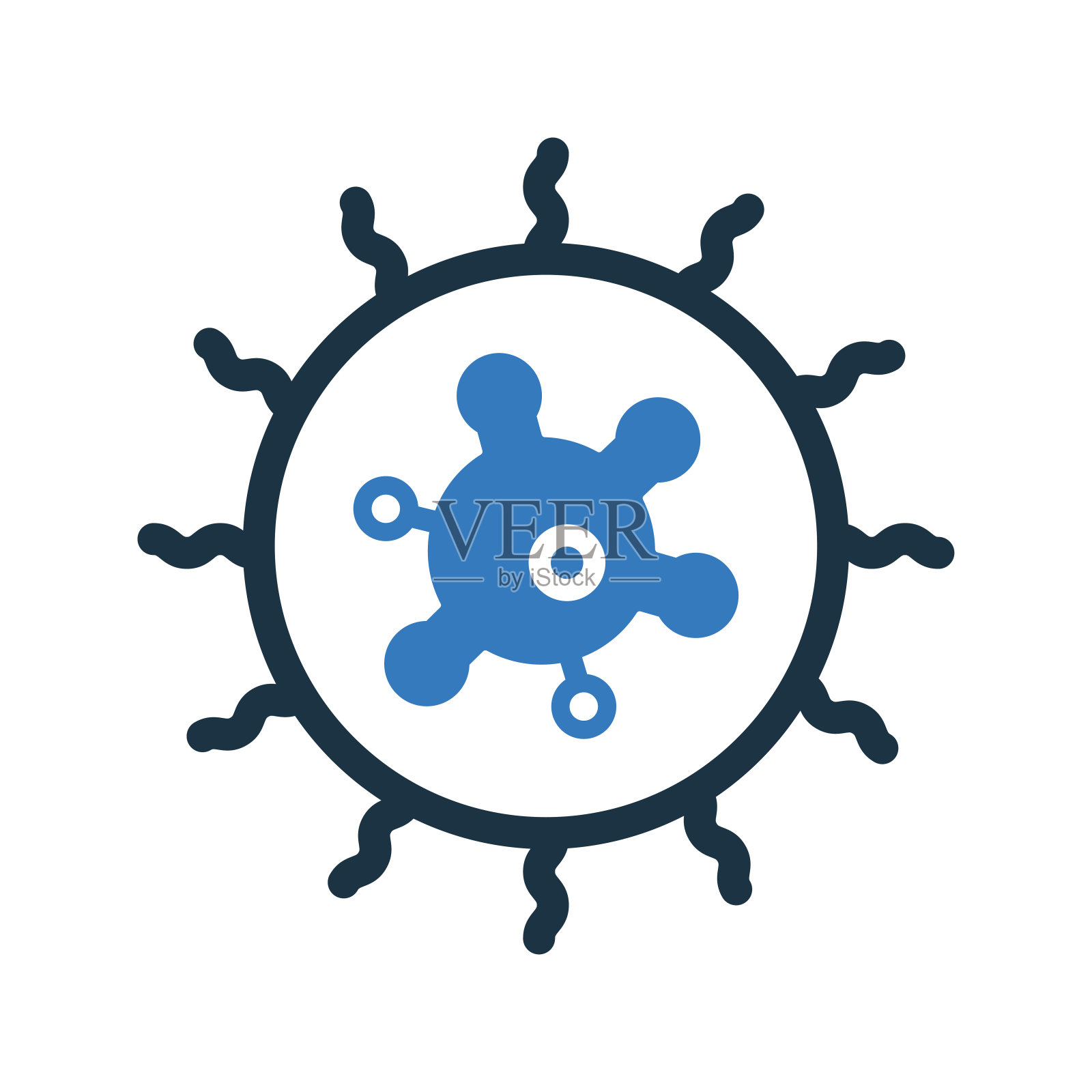 病毒图标、病毒警报、威胁检测图标素材