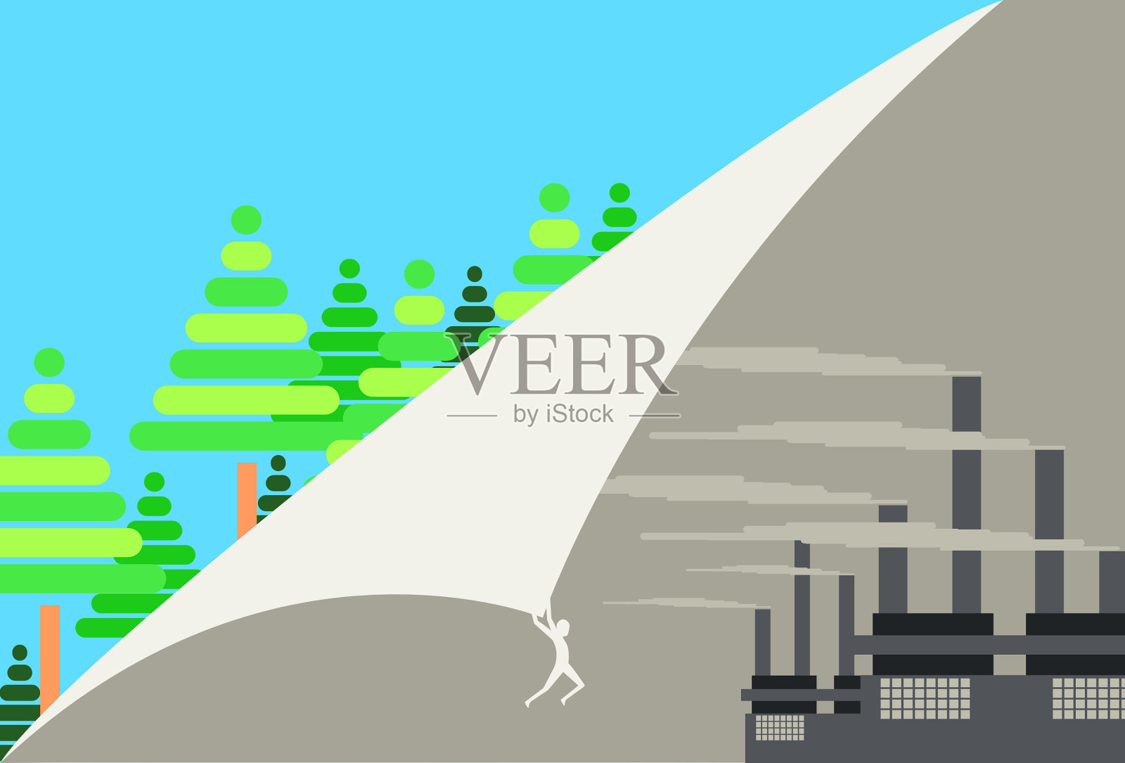 环境变化概念说明插画图片素材