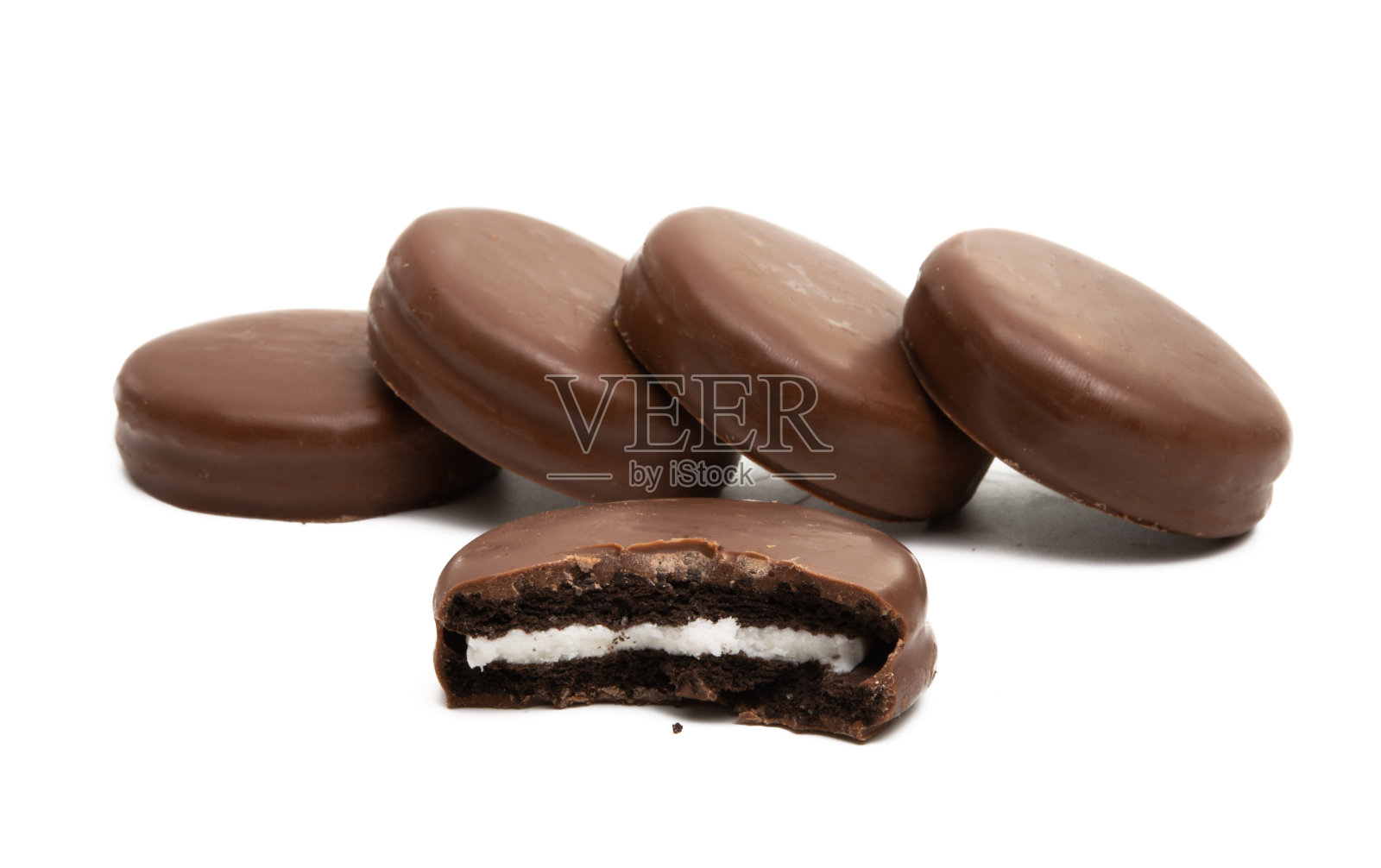 巧克力饼干孤立照片摄影图片