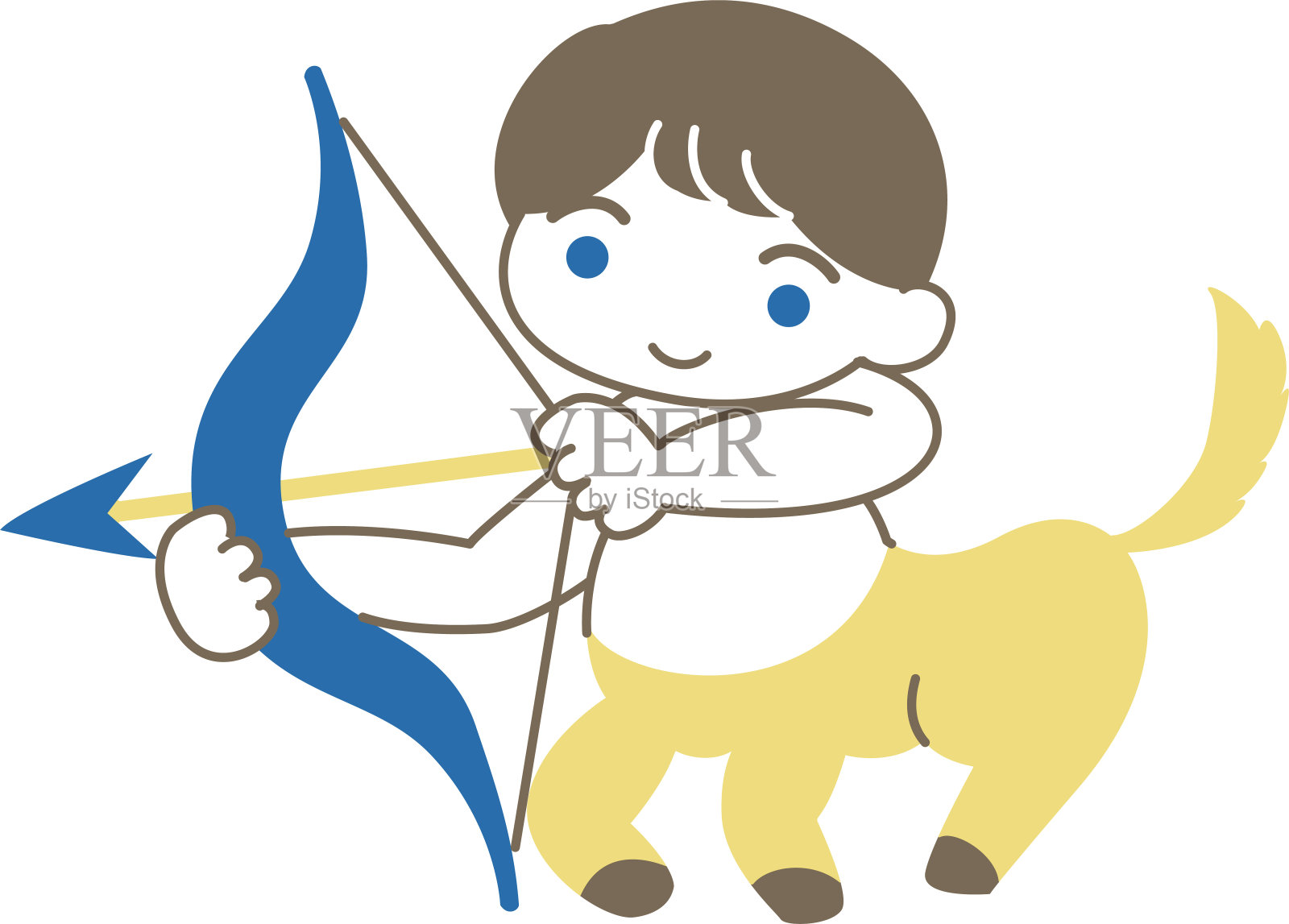 可爱的十二星座字符集设计元素图片