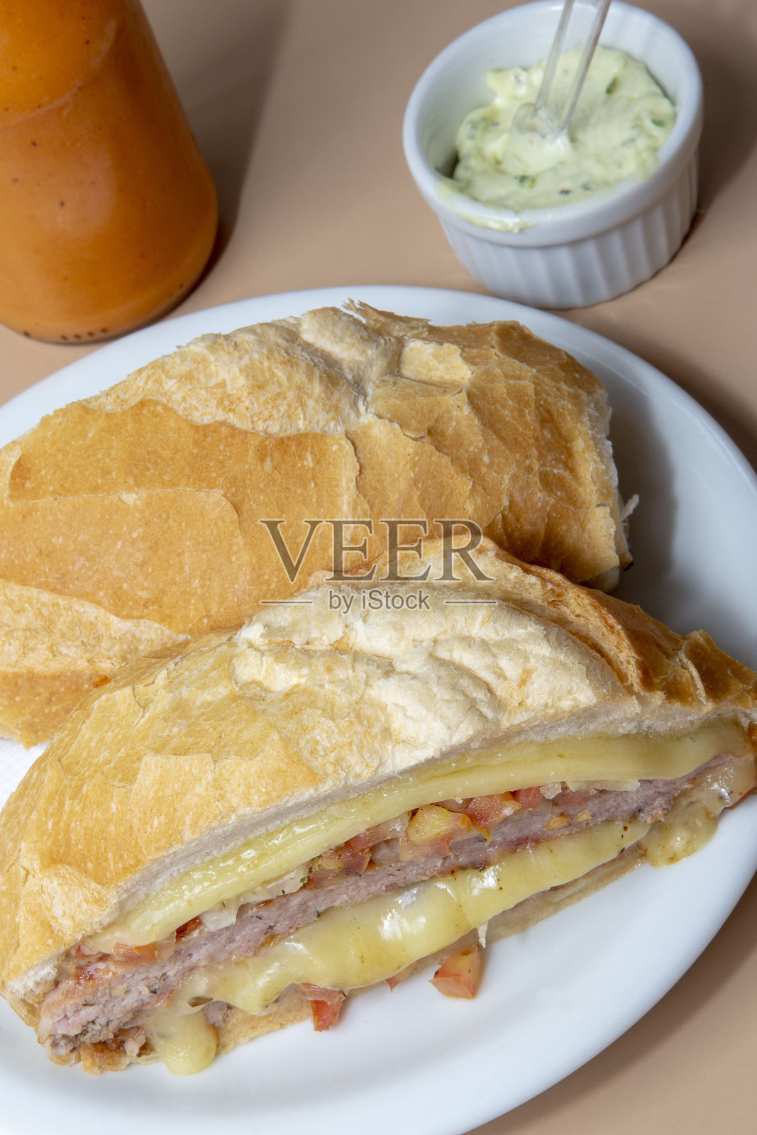 巴西香肠三明治照片摄影图片