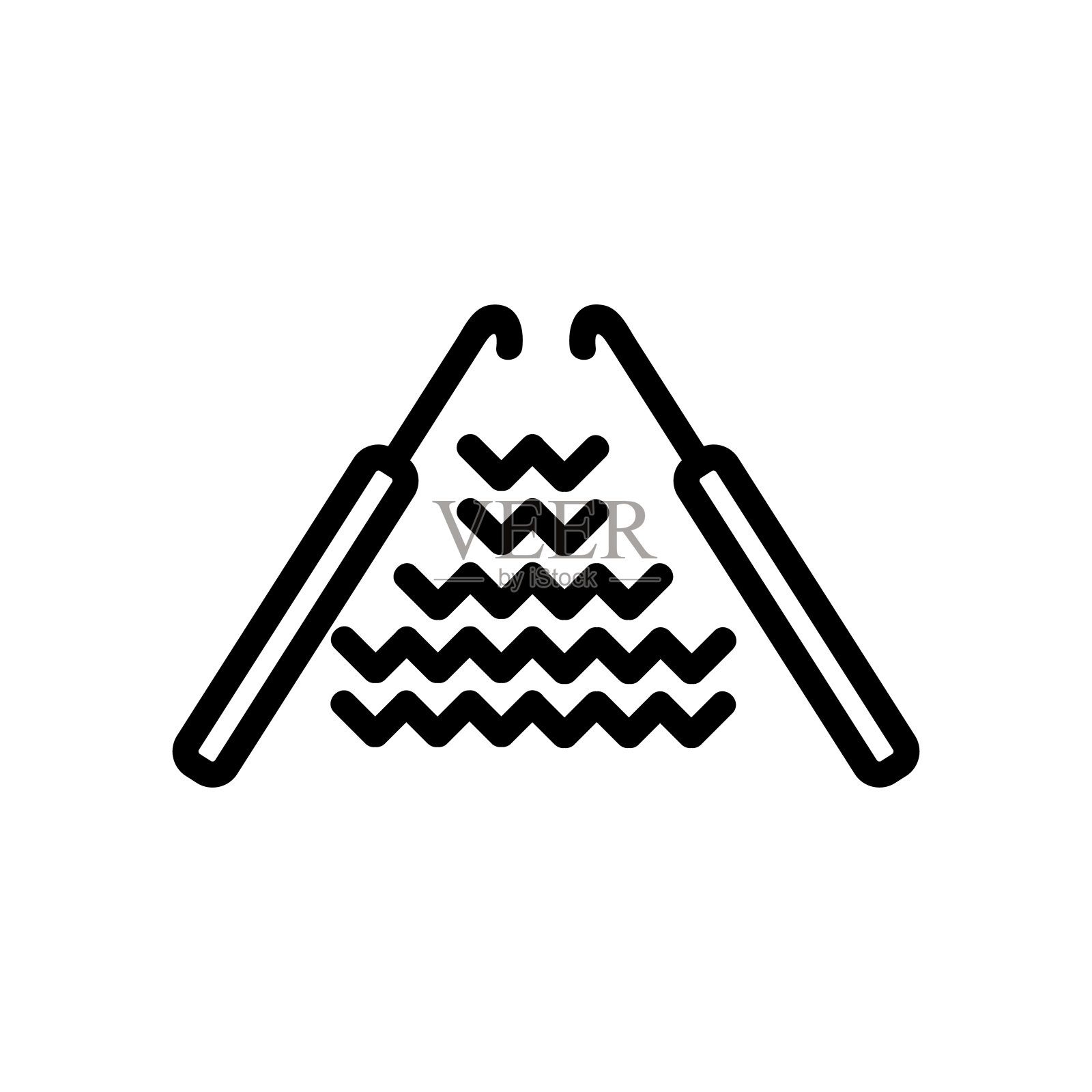 纱图标矢量。孤立轮廓符号插图插画图片素材