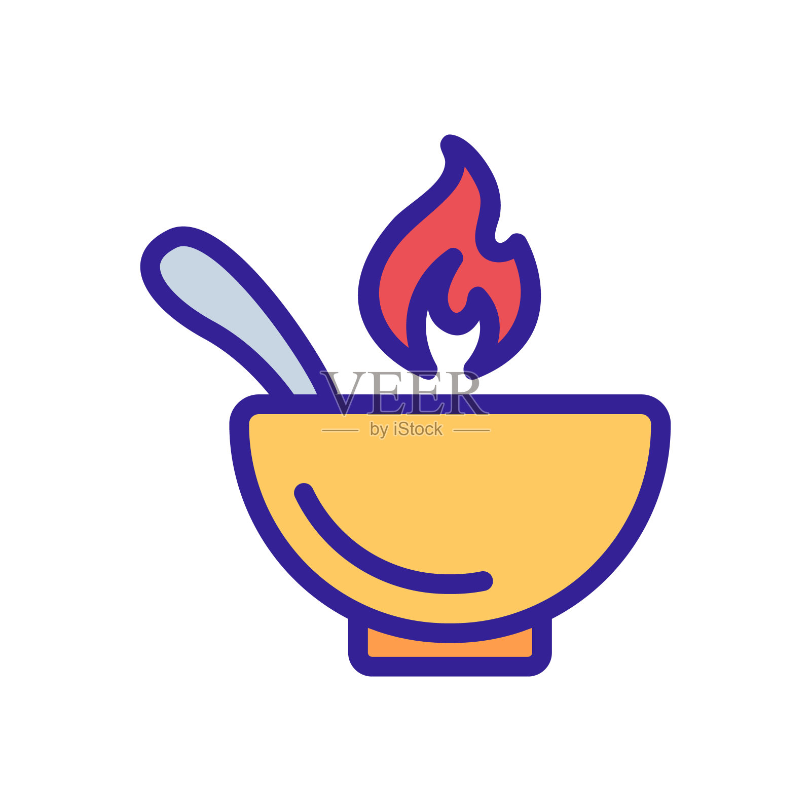 尖锐的香料图标矢量。孤立轮廓符号插图插画图片素材