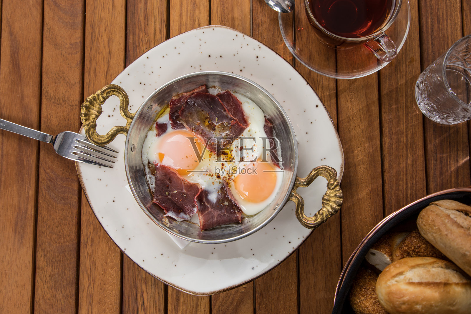 土耳其培根蛋照片摄影图片