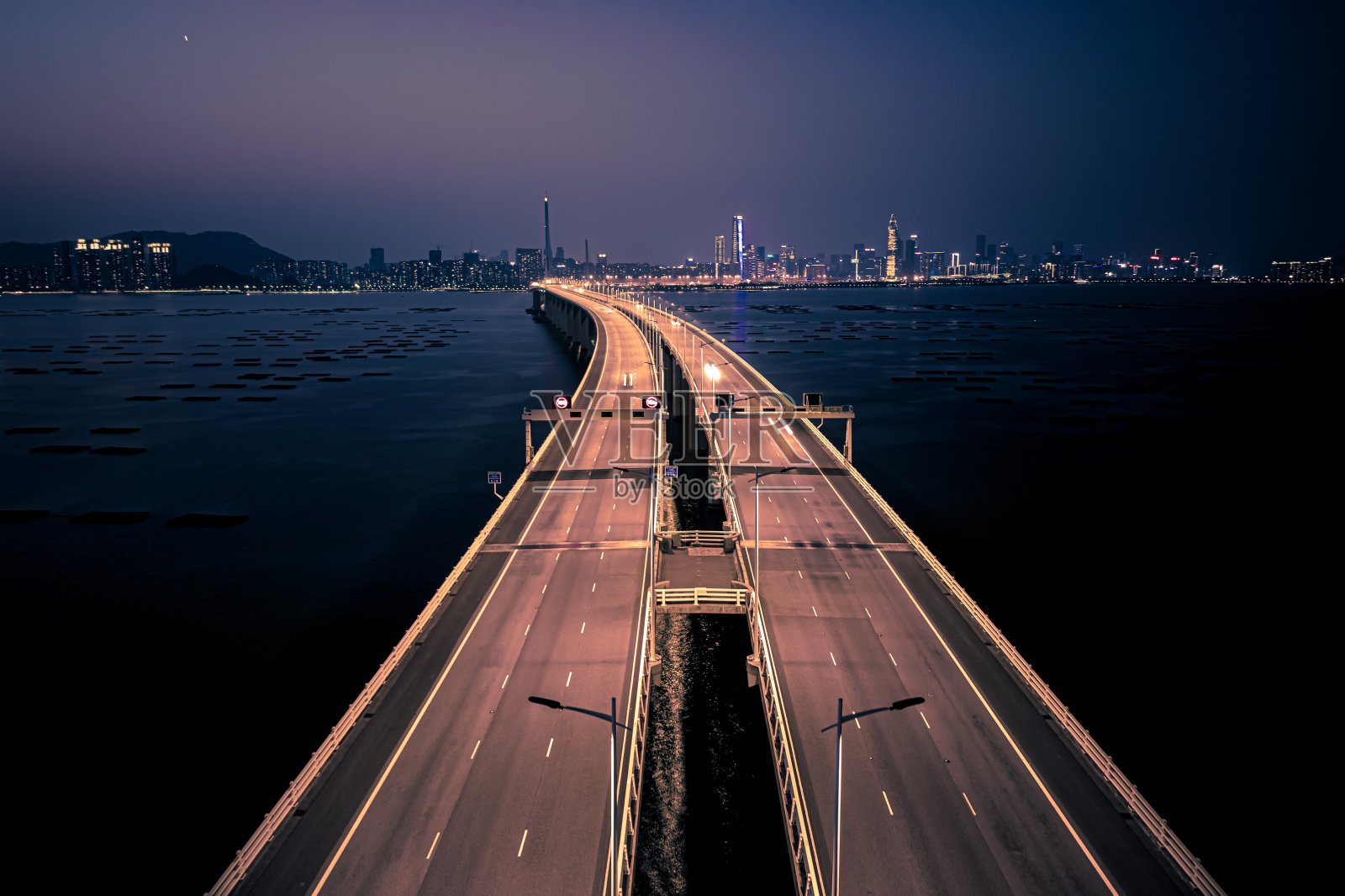 深圳湾大桥，香港，中国深圳照片摄影图片