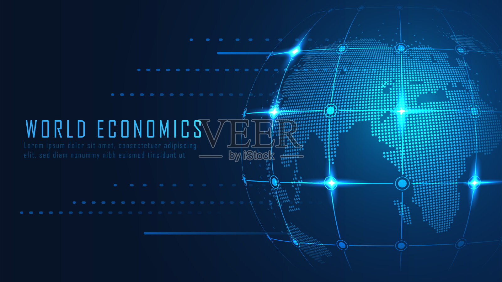 全球金融图形概念插画图片素材