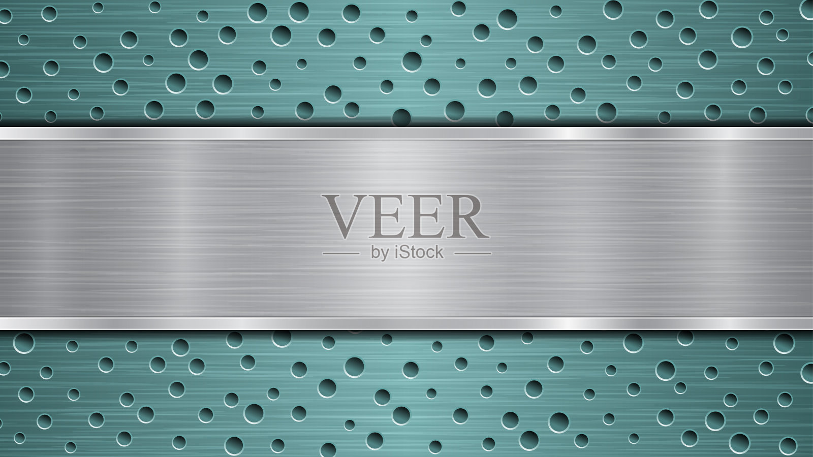 金属背景与孔和抛光板插画图片素材