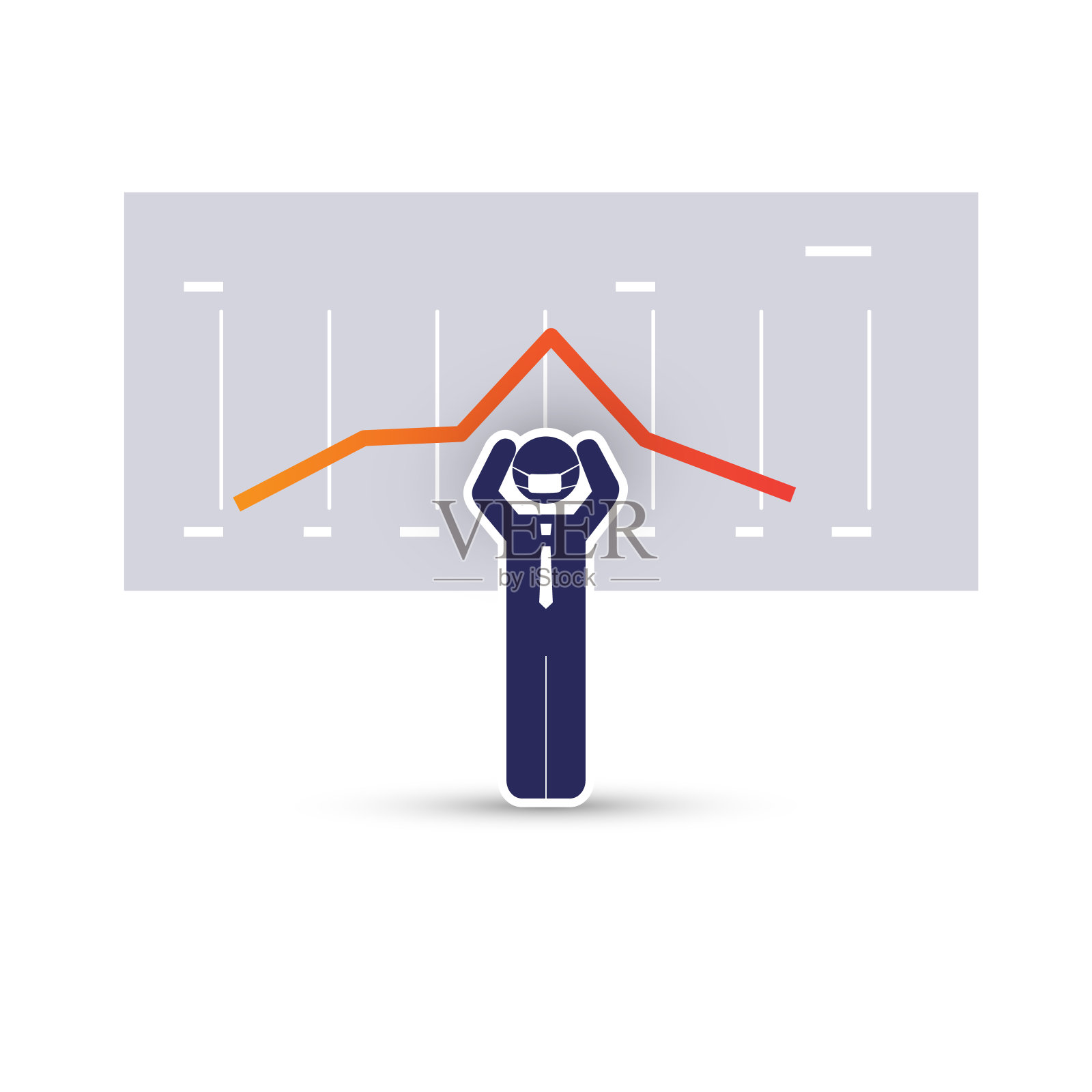 新冠病毒传播：对全球经济的影响和问题插画图片素材