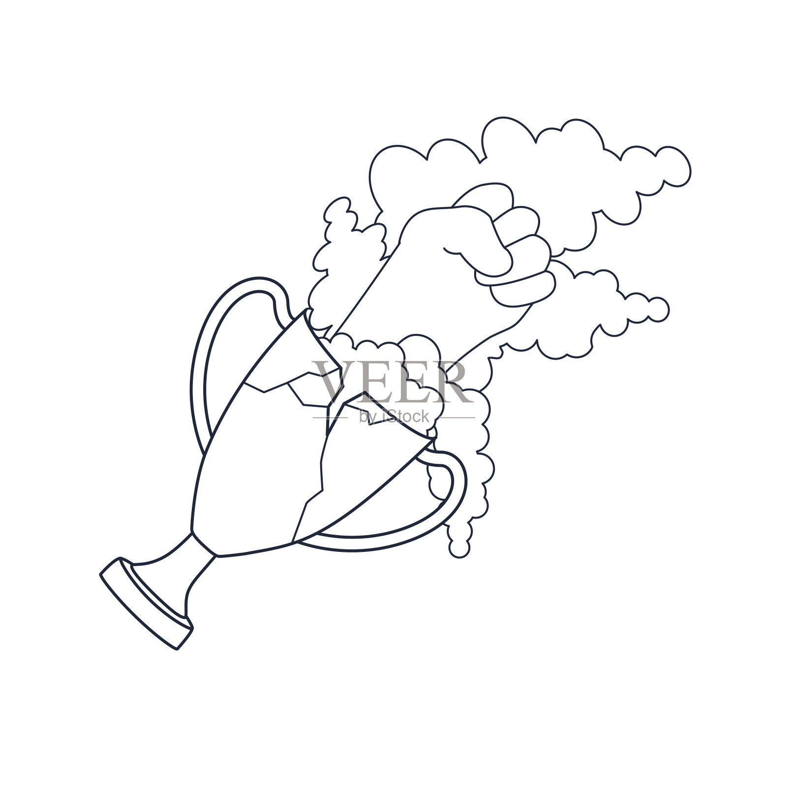 女巫的魔药杯插画图片素材