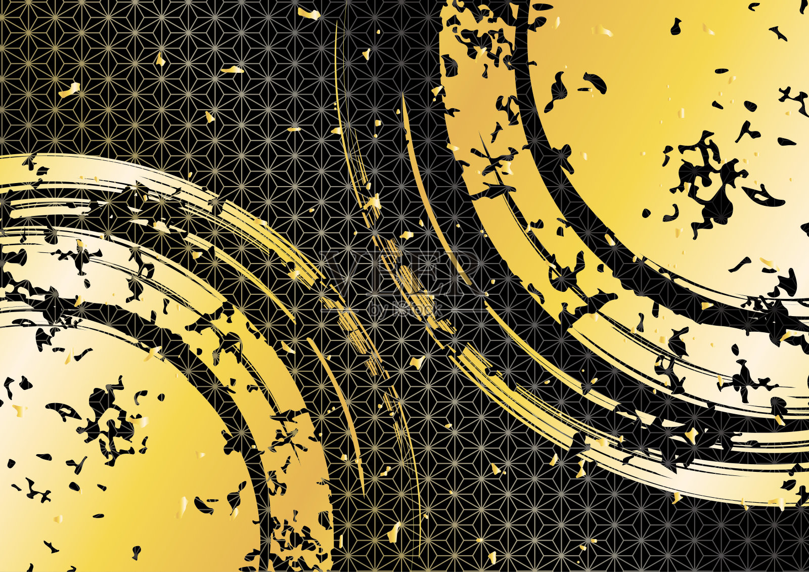 日本传统图案和圆的插画插画图片素材