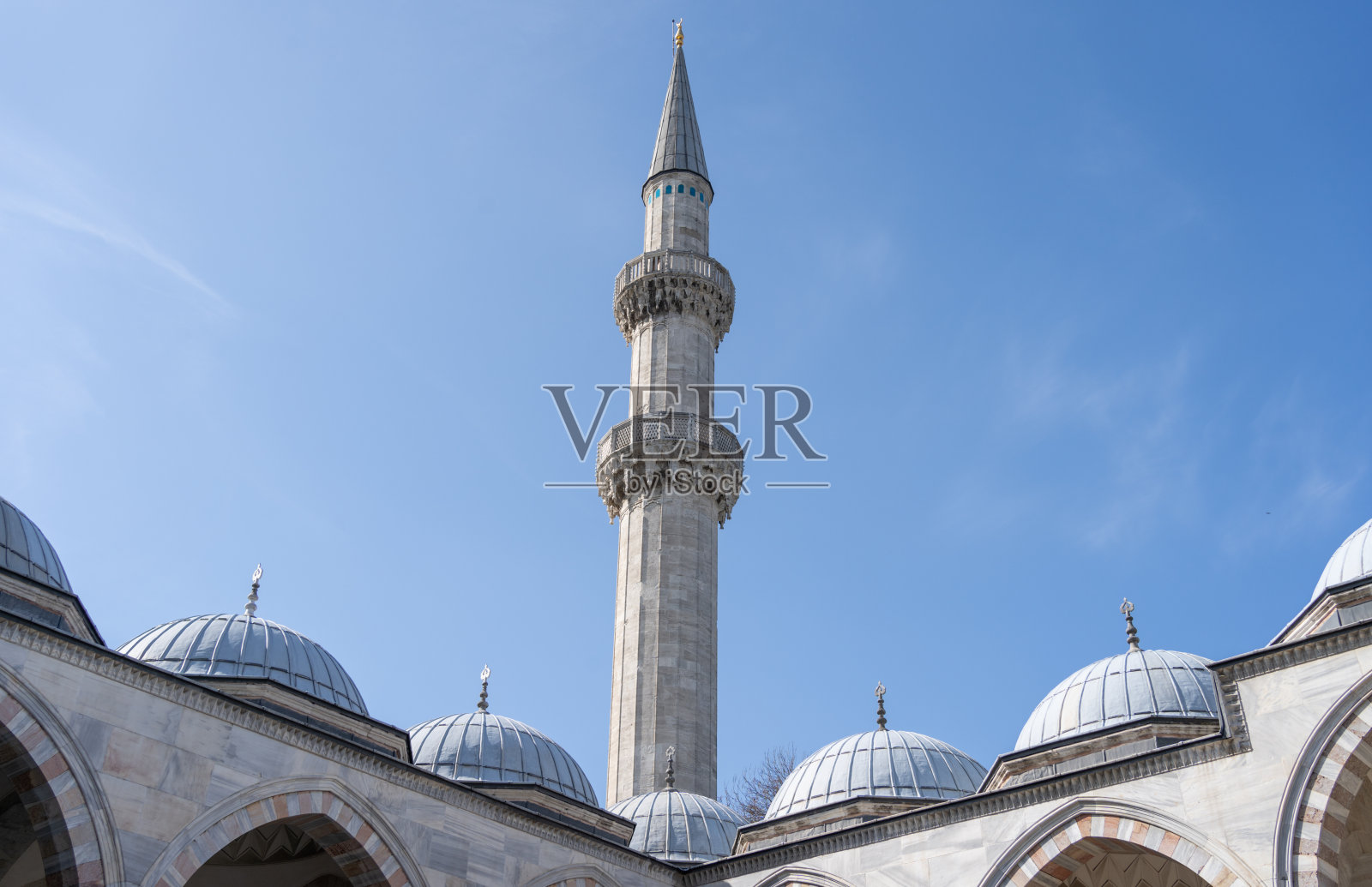 Suleymaniye清真寺尖塔照片摄影图片