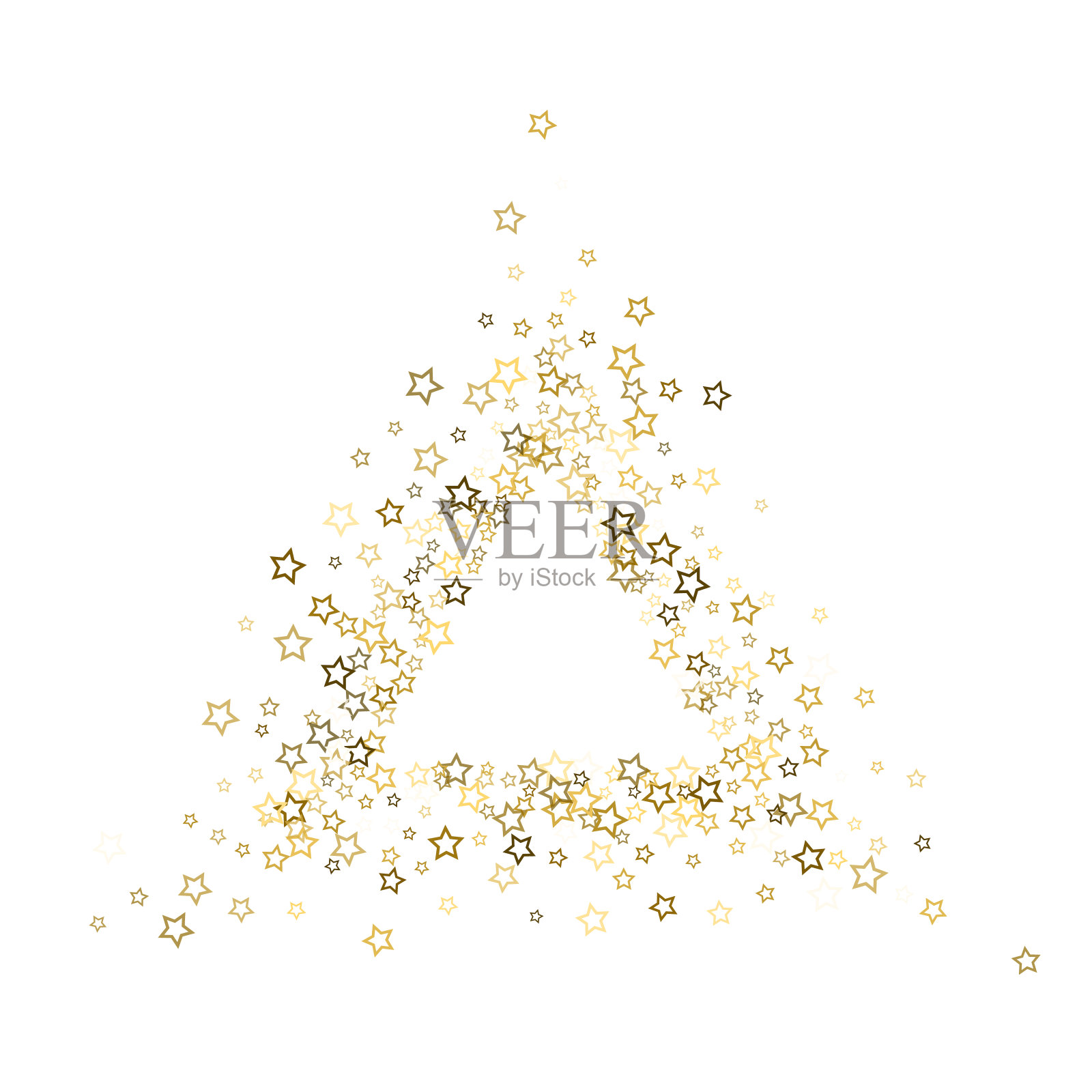 金光闪闪的五彩纸屑插画图片素材