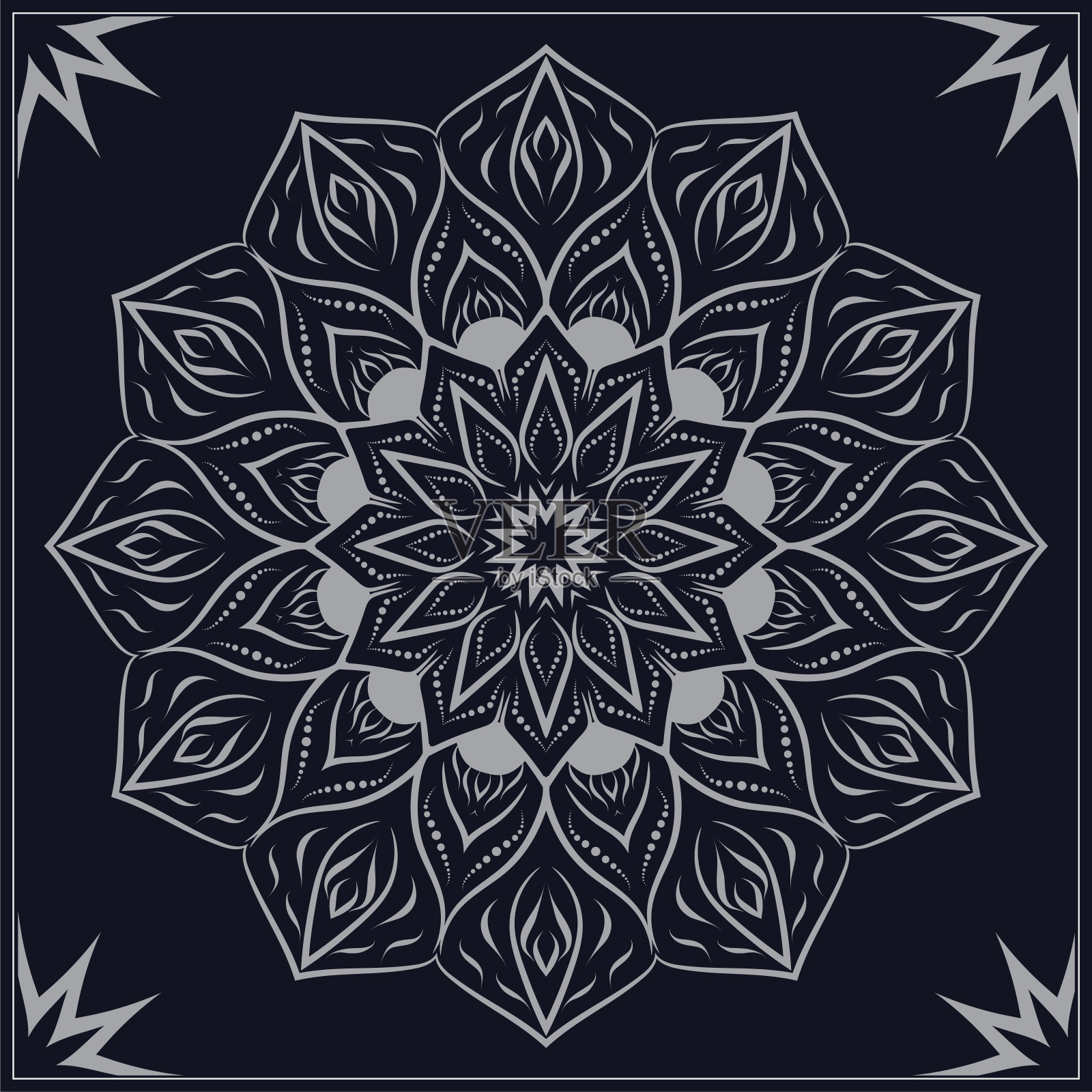 豪华曼陀罗阿拉伯装饰背景插画图片素材