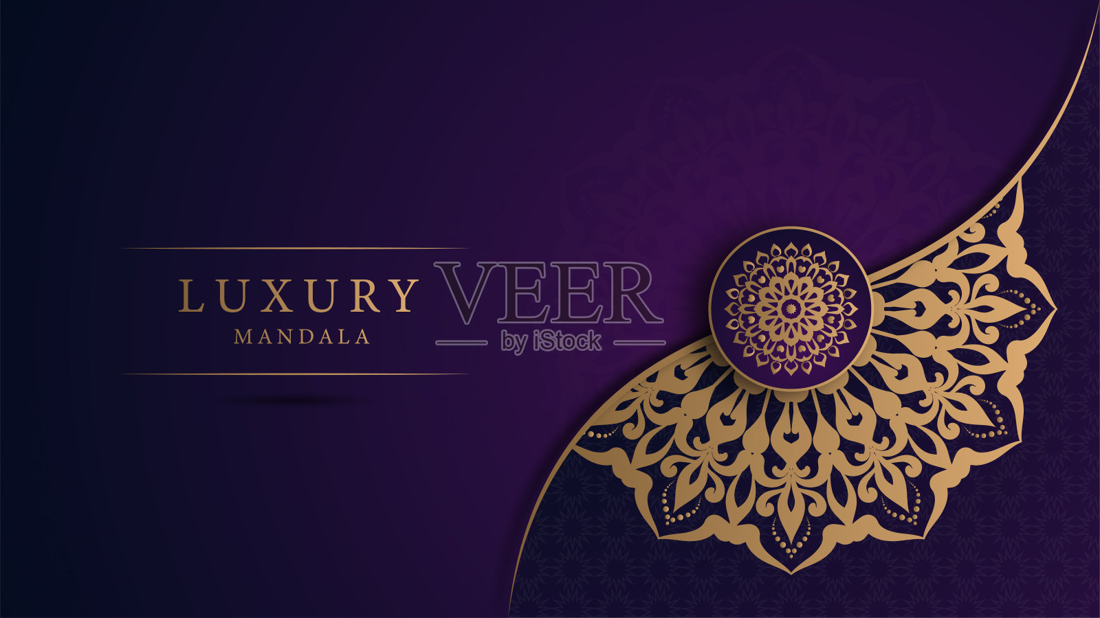 豪华曼陀罗阿拉伯装饰背景插画图片素材