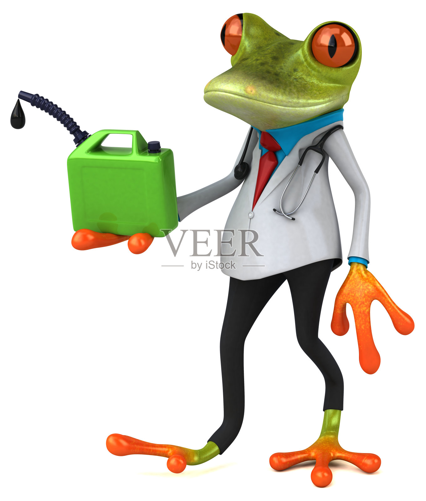 青蛙医生- 3D插图照片摄影图片