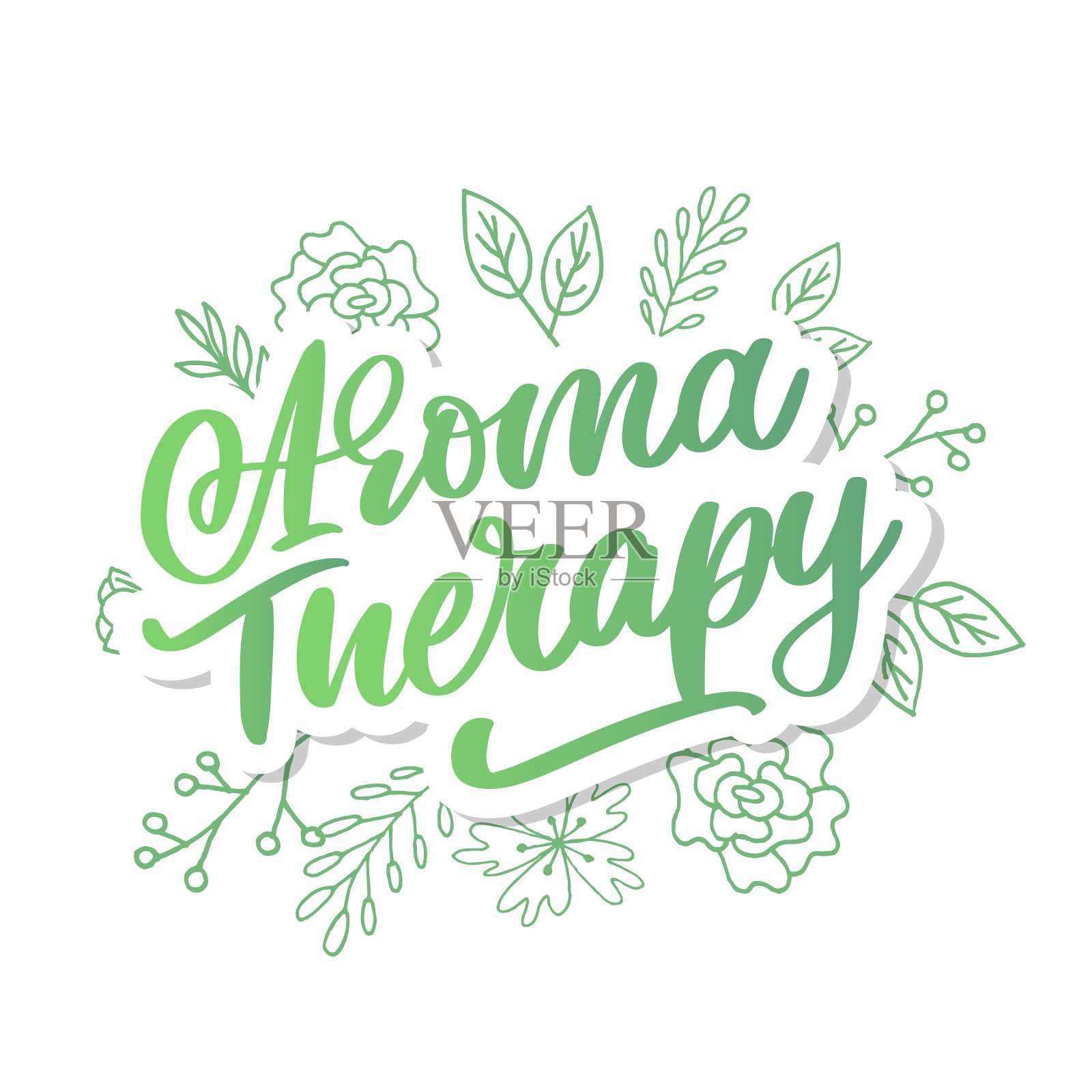 香薰信专为奢华生活方式设计。替代医学。健康的生活方式的概念。有机标志。插画图片素材