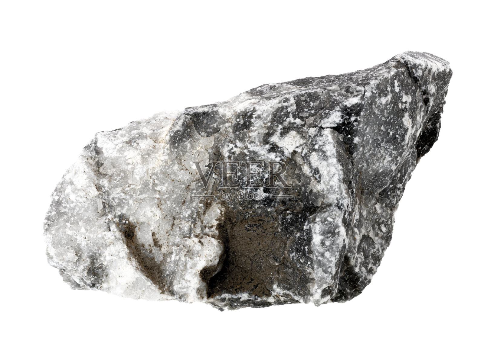 花岗岩孤立在白色背景，剪切路径。照片摄影图片