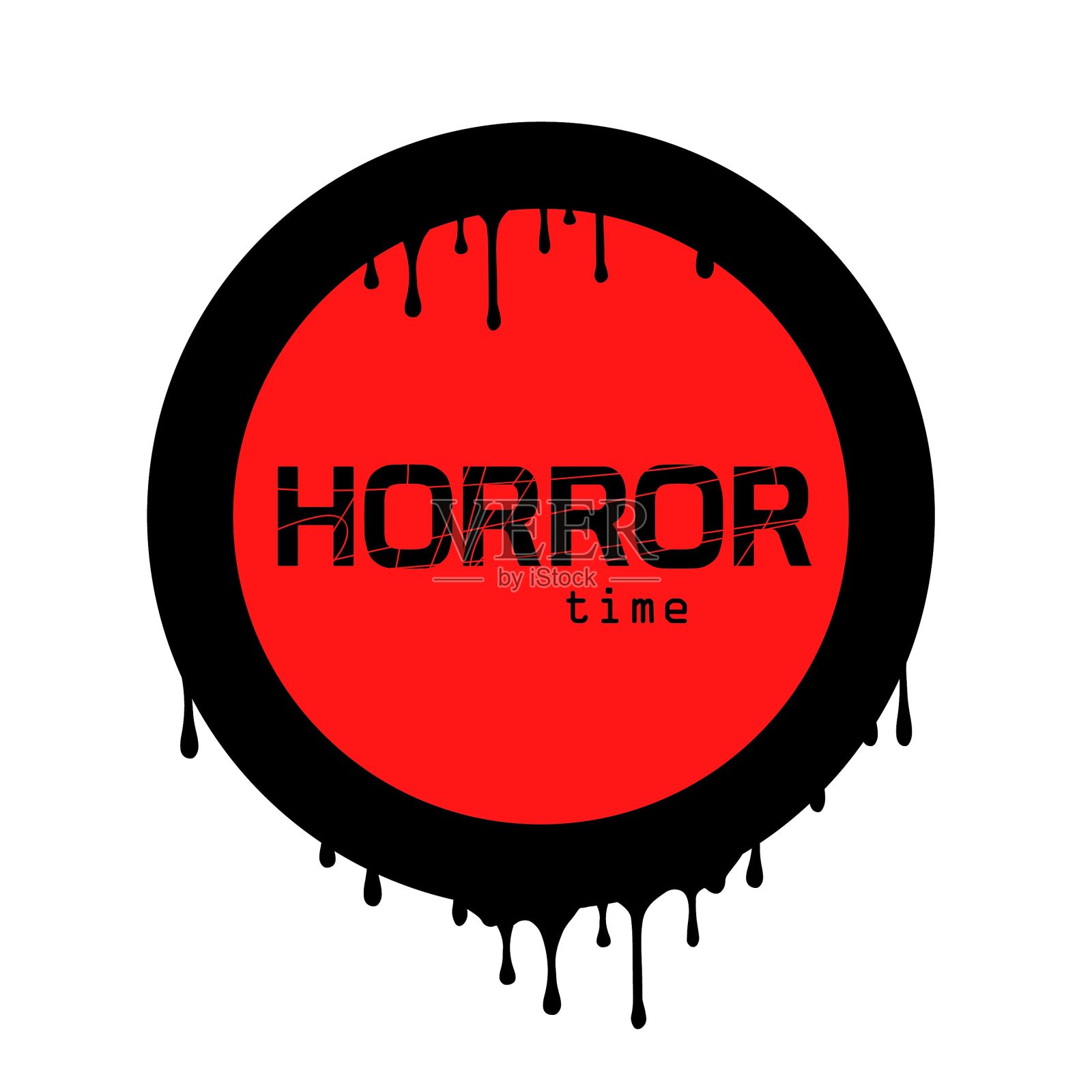白色背景上的恐怖标志插画图片素材