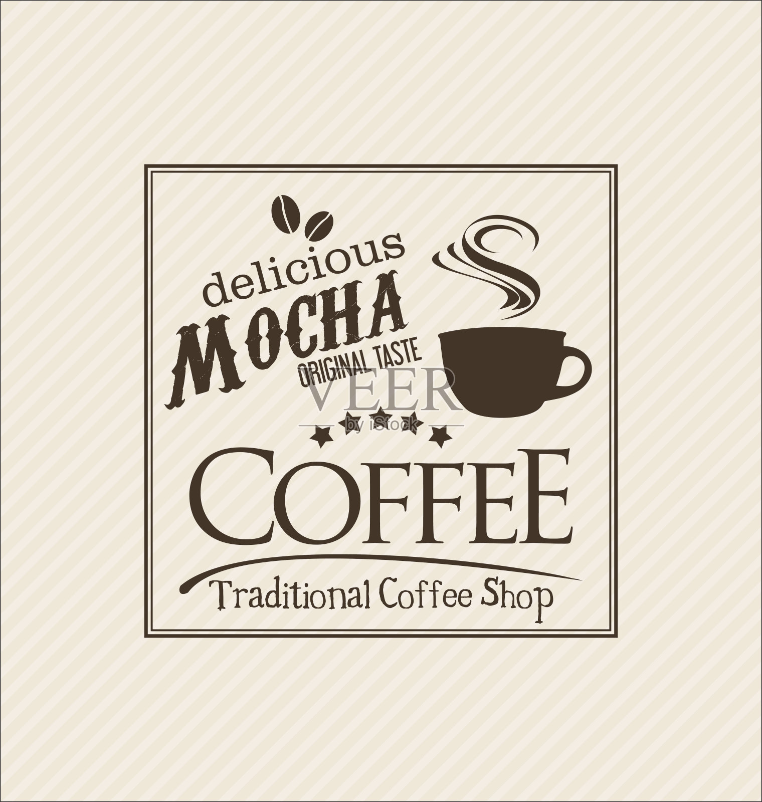 复古复古的咖啡设计背景插图插画图片素材