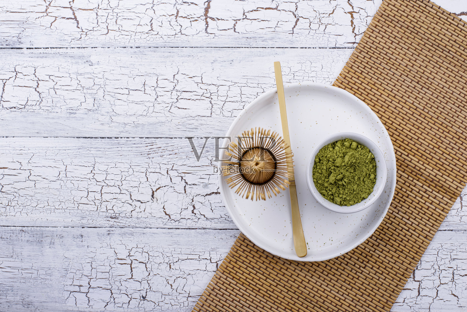 日本抹茶绿茶粉照片摄影图片